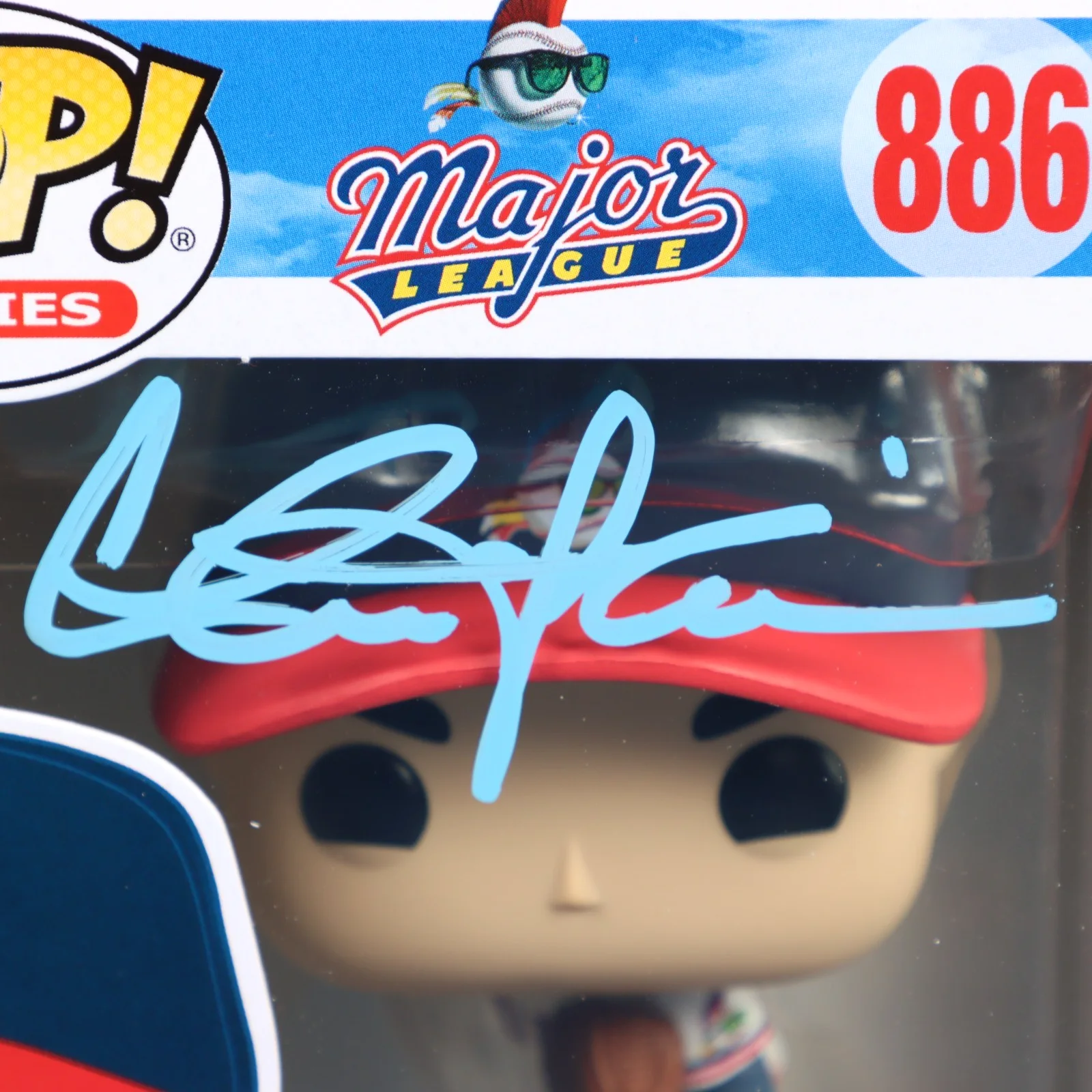 Charlie Sheen — Charlie Sheen Major League Signed Funko 886 Vaughn 7BAP LE 325 JSA COA Protector, изображение 3