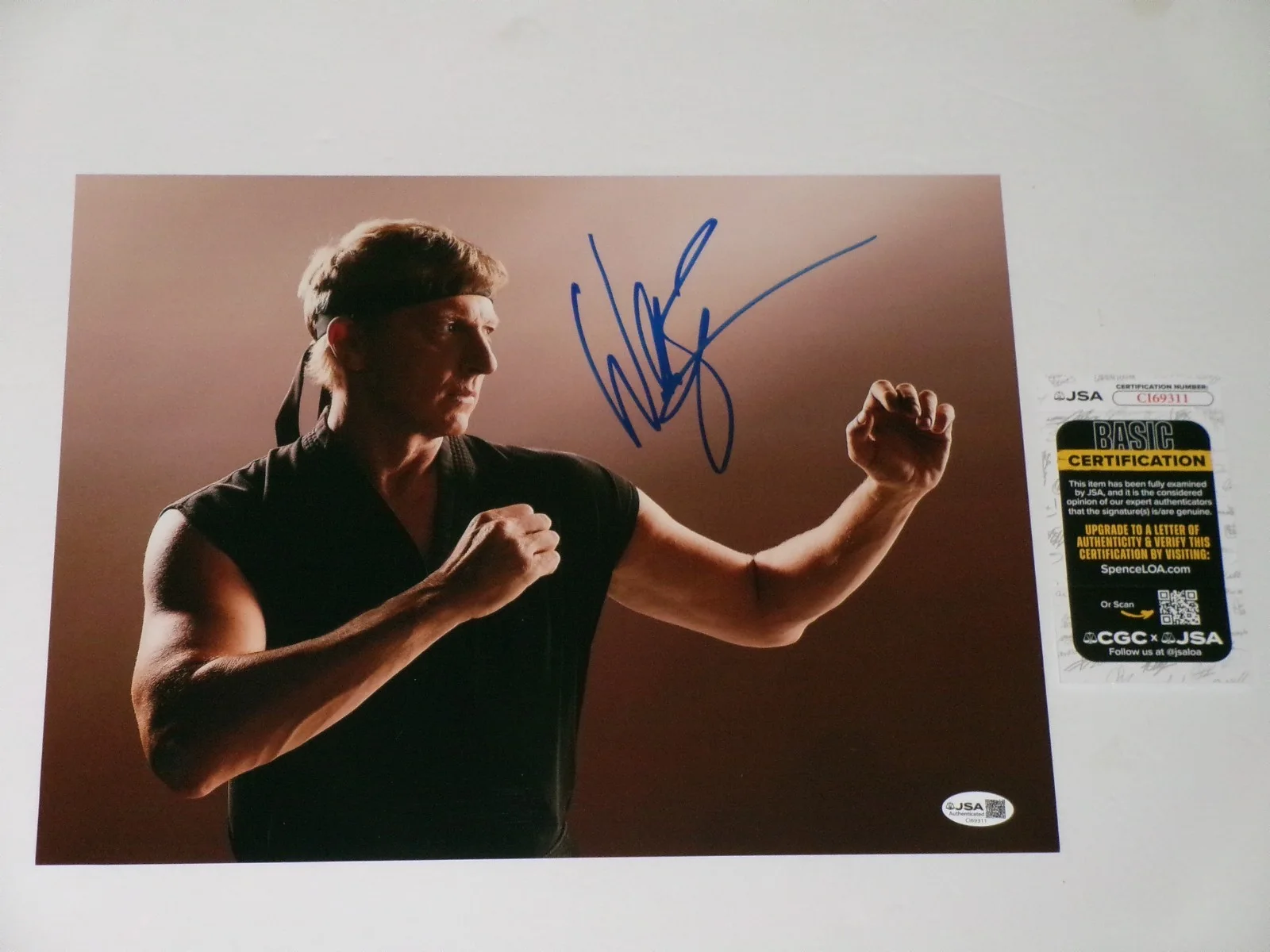 William Zabka — Karate Kid Cobra Kai William Zabka Signed 11x14 Photo JSA CERT