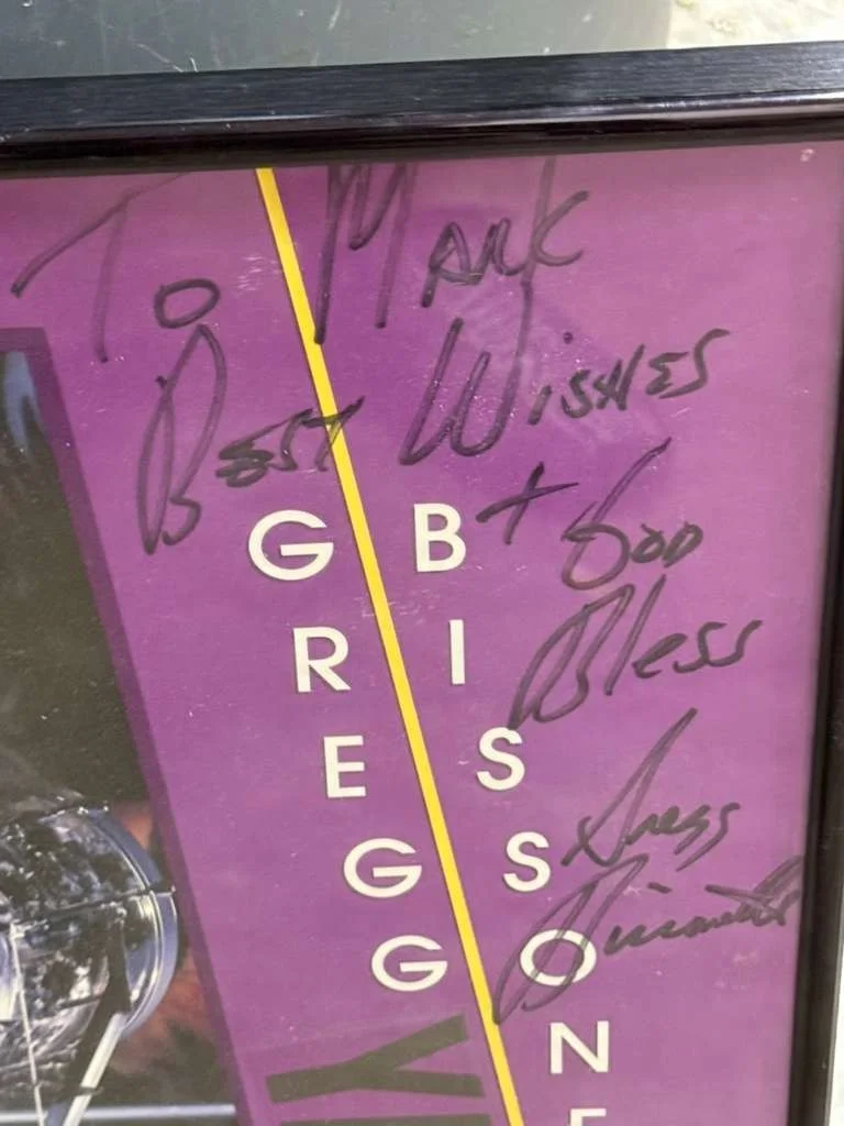 Gregg Bissonette — Gregg Bissonette AUTOGRAPH Drummer Picture Glass Frame 24 x 17, image 2