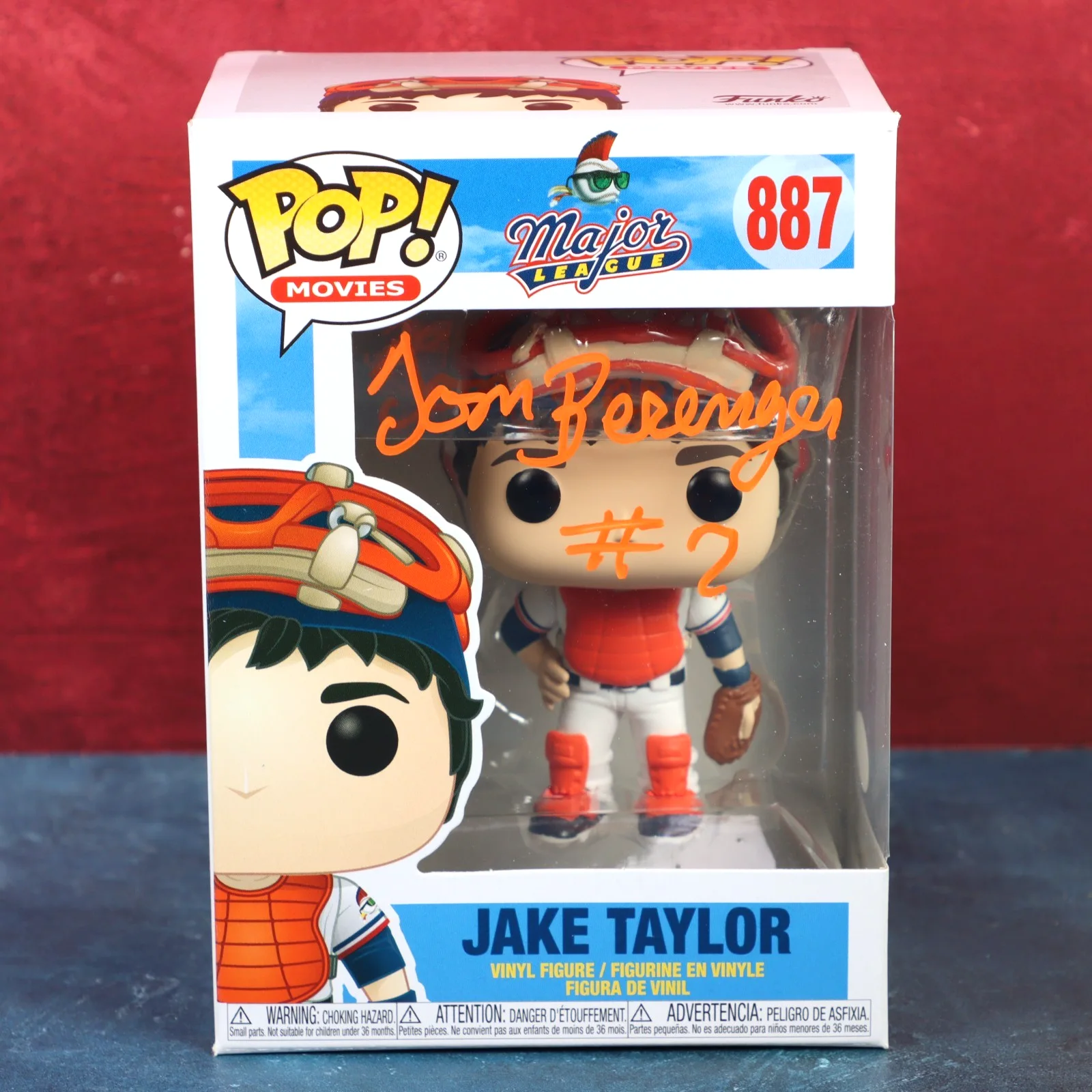 Tom Berenger — Tom Berenger Major League Signed Funko Pop 887 Jake Taylor JSA COA W/ Protector, изображение 2