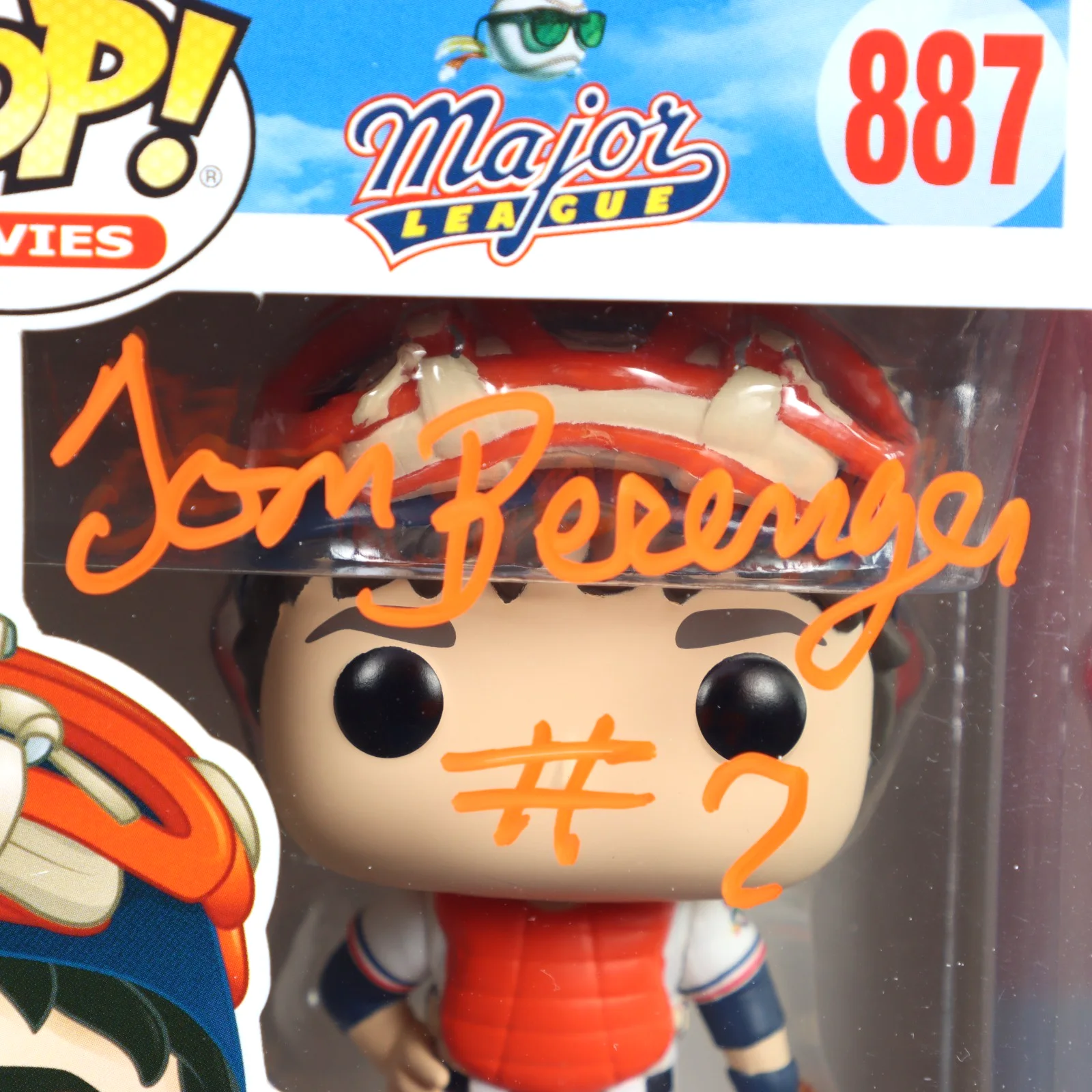 Tom Berenger — Tom Berenger Major League Signed Funko Pop 887 Jake Taylor JSA COA W/ Protector, изображение 3
