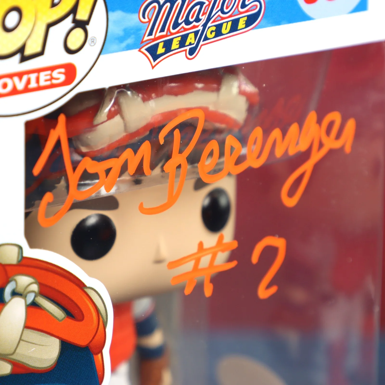 Tom Berenger — Tom Berenger Major League Signed Funko Pop 887 Jake Taylor JSA COA W/ Protector, изображение 4