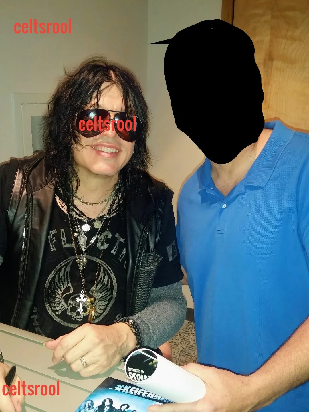 Tom Keifer — TOM KEIFER SIGNED PICKGUARD RARE CINDERELLA AUTO BECKETT BAS BV03870 PROOF, image 3