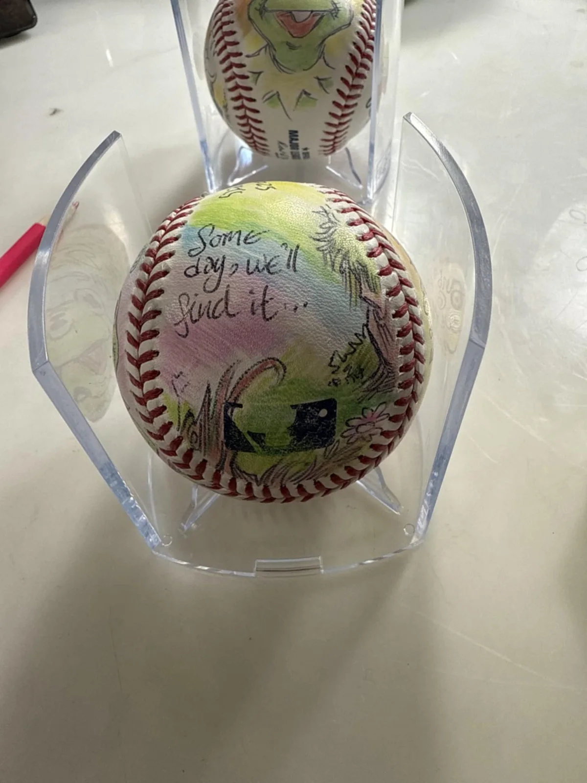 Guy Gilchrist — Guy Gilchrist, Kermit Muppets Signed "Rainbow Connection" ROMLB Baseball, image 4