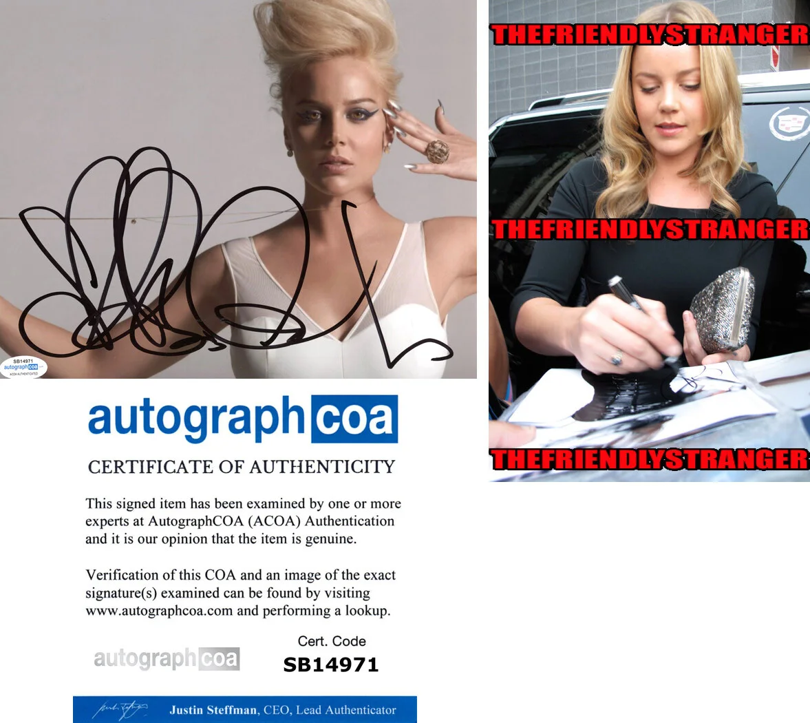 ABBIE CORNISH — Abbie Cornish signed Autographed 8x10 Photo PROOF d SEXY Sucker Punch ACOA COA