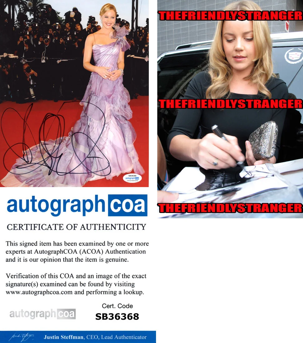 ABBIE CORNISH — Abbie Cornish signed Autographed 8x10 Photo PROOF e Beautiful Dress ACOA COA
