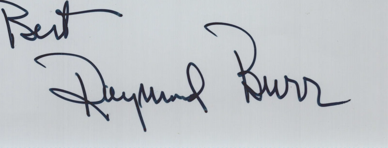 Raymond Burr — RAYMOND BURR - AUTOGRAPHED INSCRIBED PHOTOGRAPH, image 2