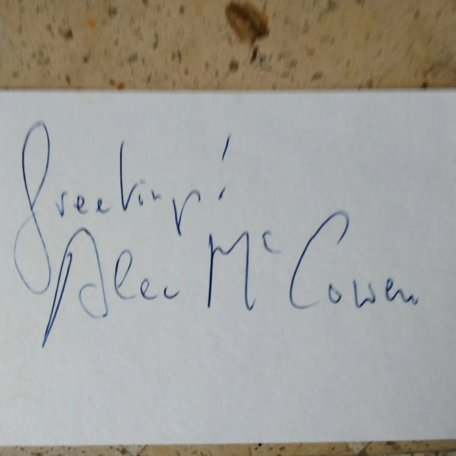 Alec McCowen SIGNED Card Photo Movie Actor Travels With My Aunt Frenzy Cleopatra, изображение 4