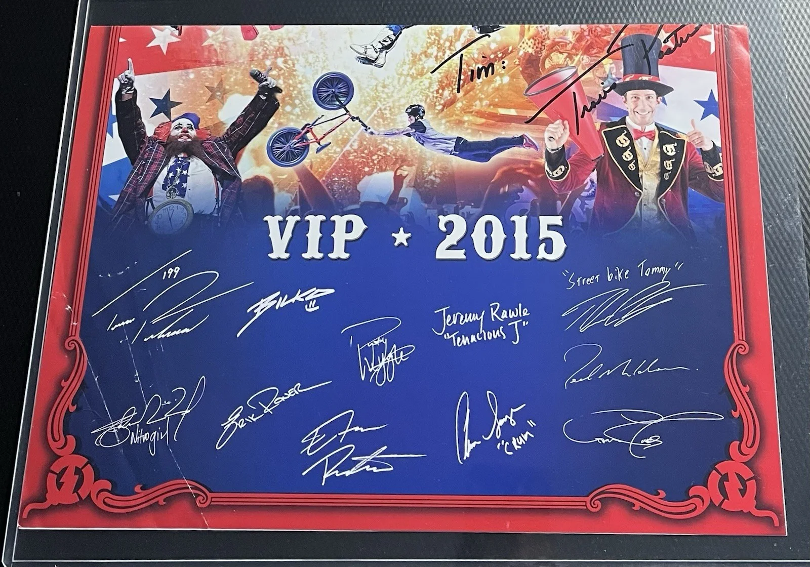 Travis Pastrana Signed 16x20 Nitro Circus Live Poster w/ Top Loader & COA, image 5