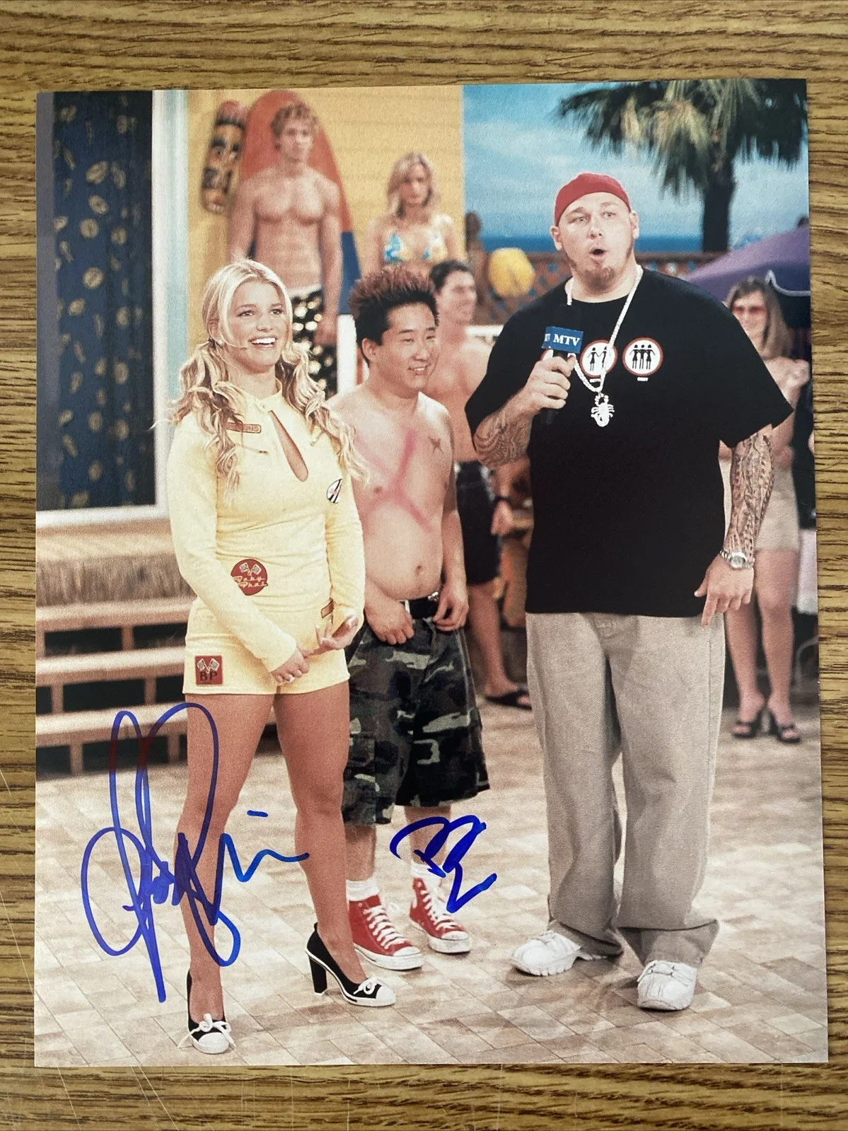 Jessica Simpson & Bobby Lee — Jessica Simpson & Bobby Lee Autographed Photo Saturday Night Live Comedian SNL