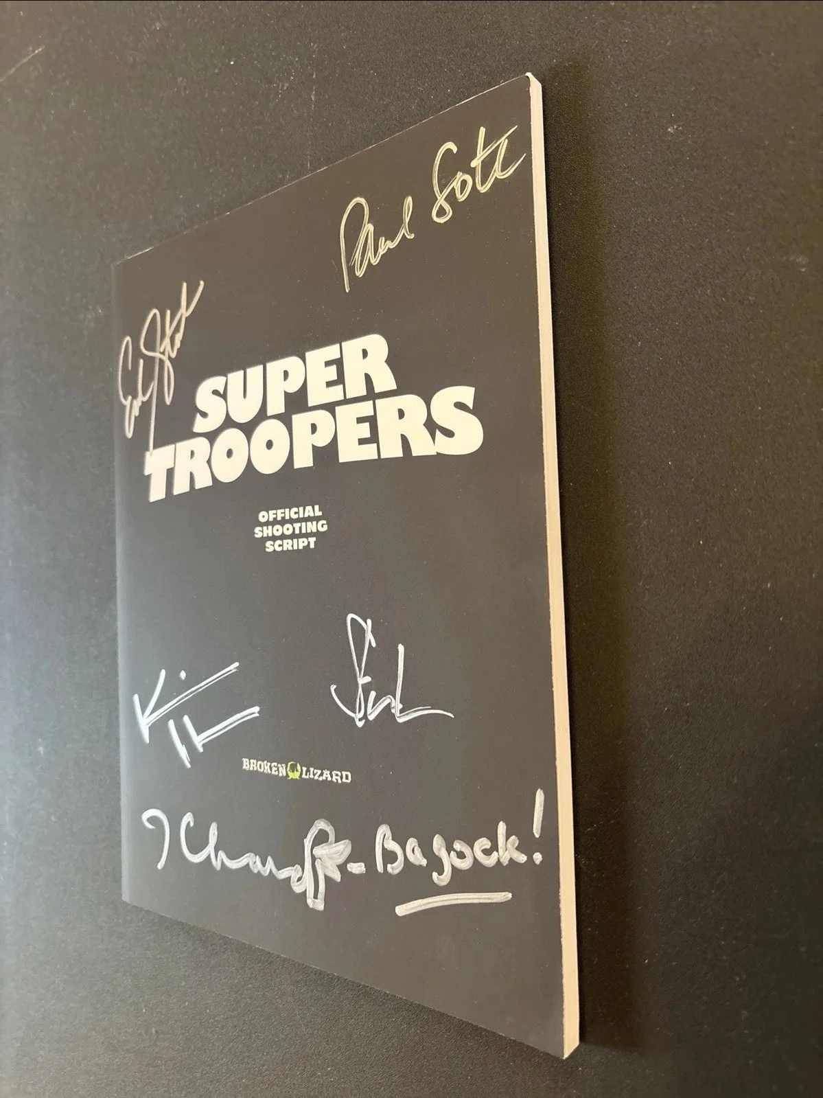 SUPER TROOPERS signed Autographed Official Shooting Script BROKEN LIZARD 5 Autos, image 4