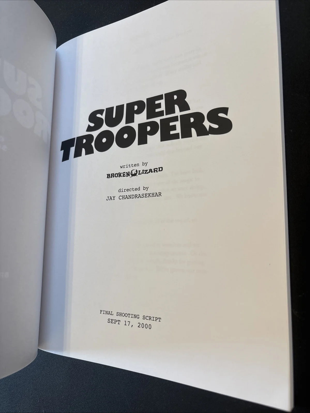 SUPER TROOPERS signed Autographed Official Shooting Script BROKEN LIZARD 5 Autos, image 5