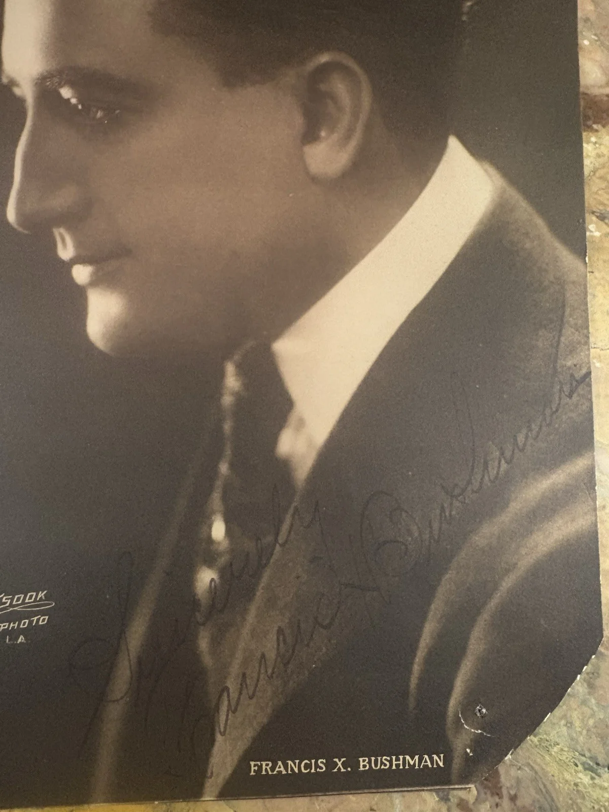 Francis X Bushman Actor Hand Signed Photograph Hartsook, изображение 3