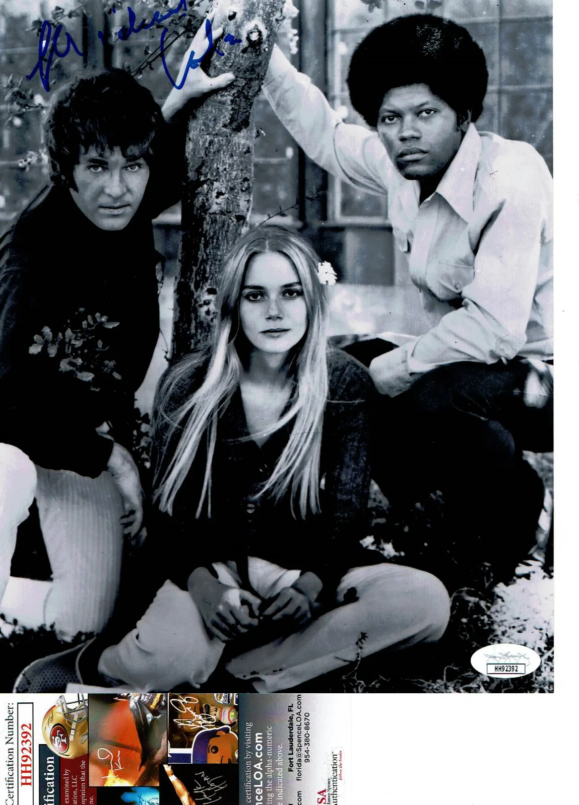 Michael Cole — Mod Squad actor Michael Cole autographed 8x10 cast b/w photo JSA Certified