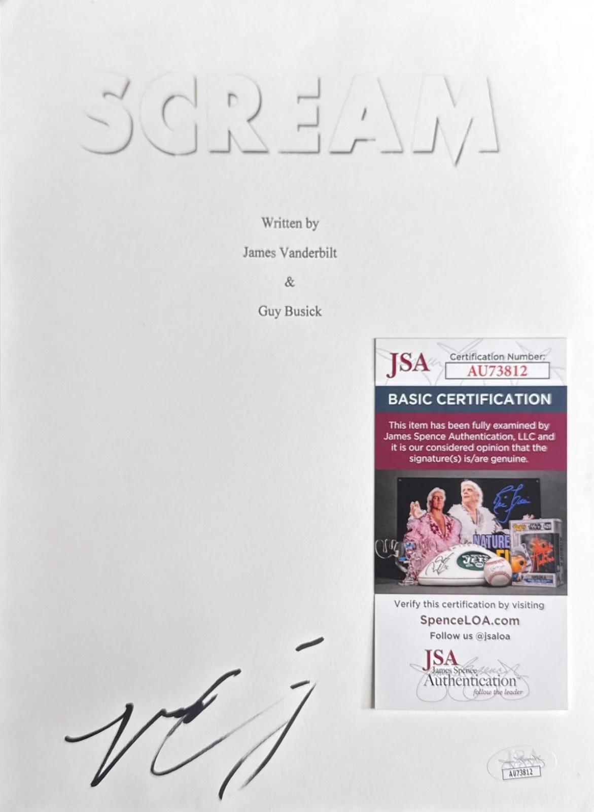 Mason Gooding — Mason Gooding Signed 8x10 Scream Script Cover Only JSA AU73812, image 2