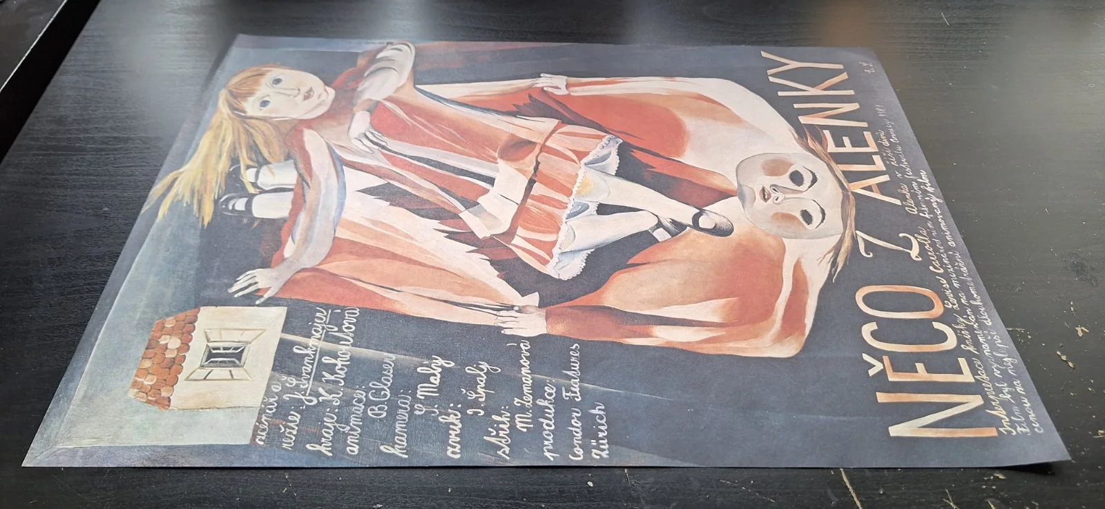 NECO Z ALENKY, ALICE, C. LEWIS , ORIGINAL A3 CZECH MOVIE POSTER, EVA SVANKMAJER, изображение 2
