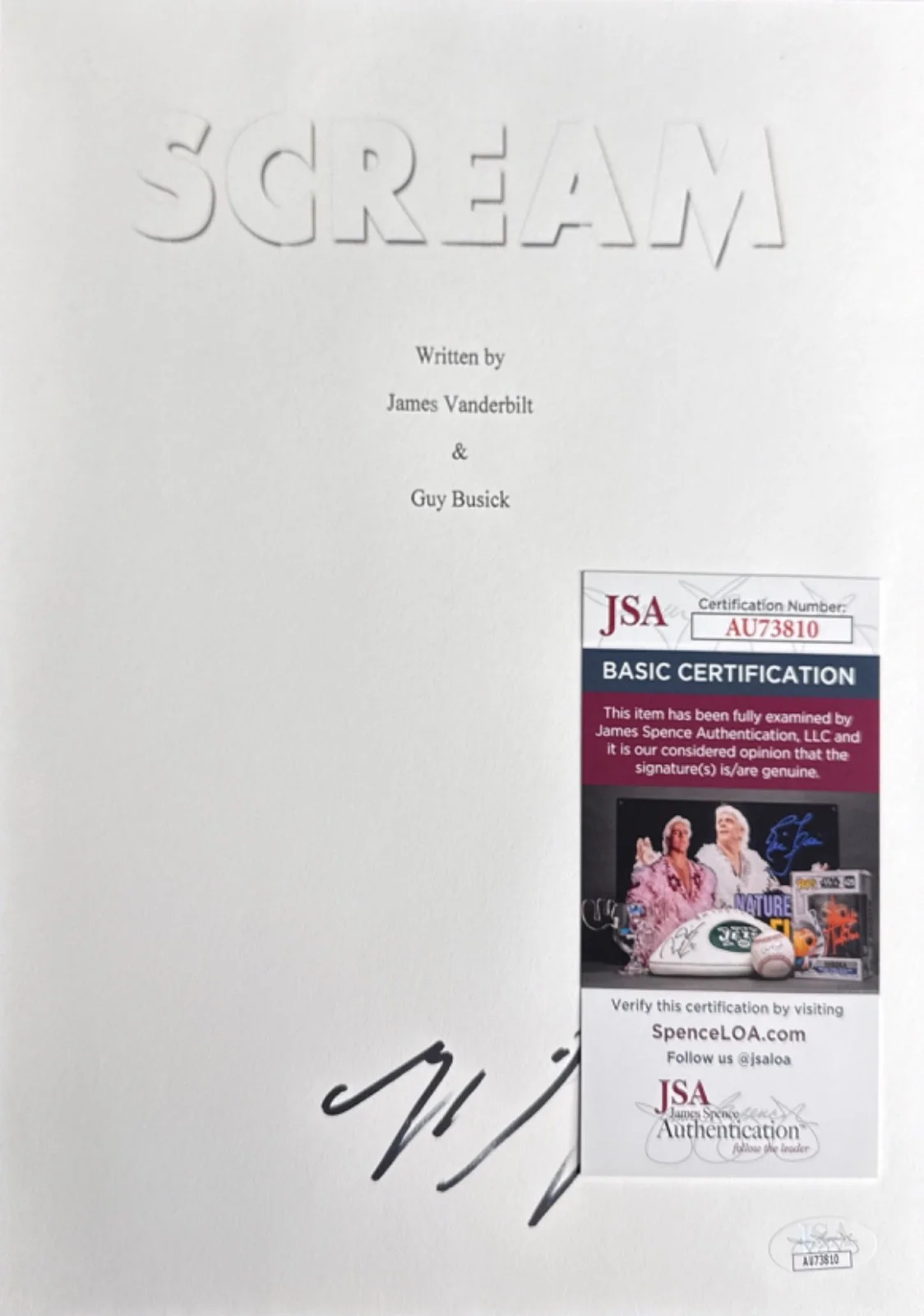 Mason Gooding — Mason Gooding Signed 8x10 Scream Script Cover Only JSA AU73810, image 2