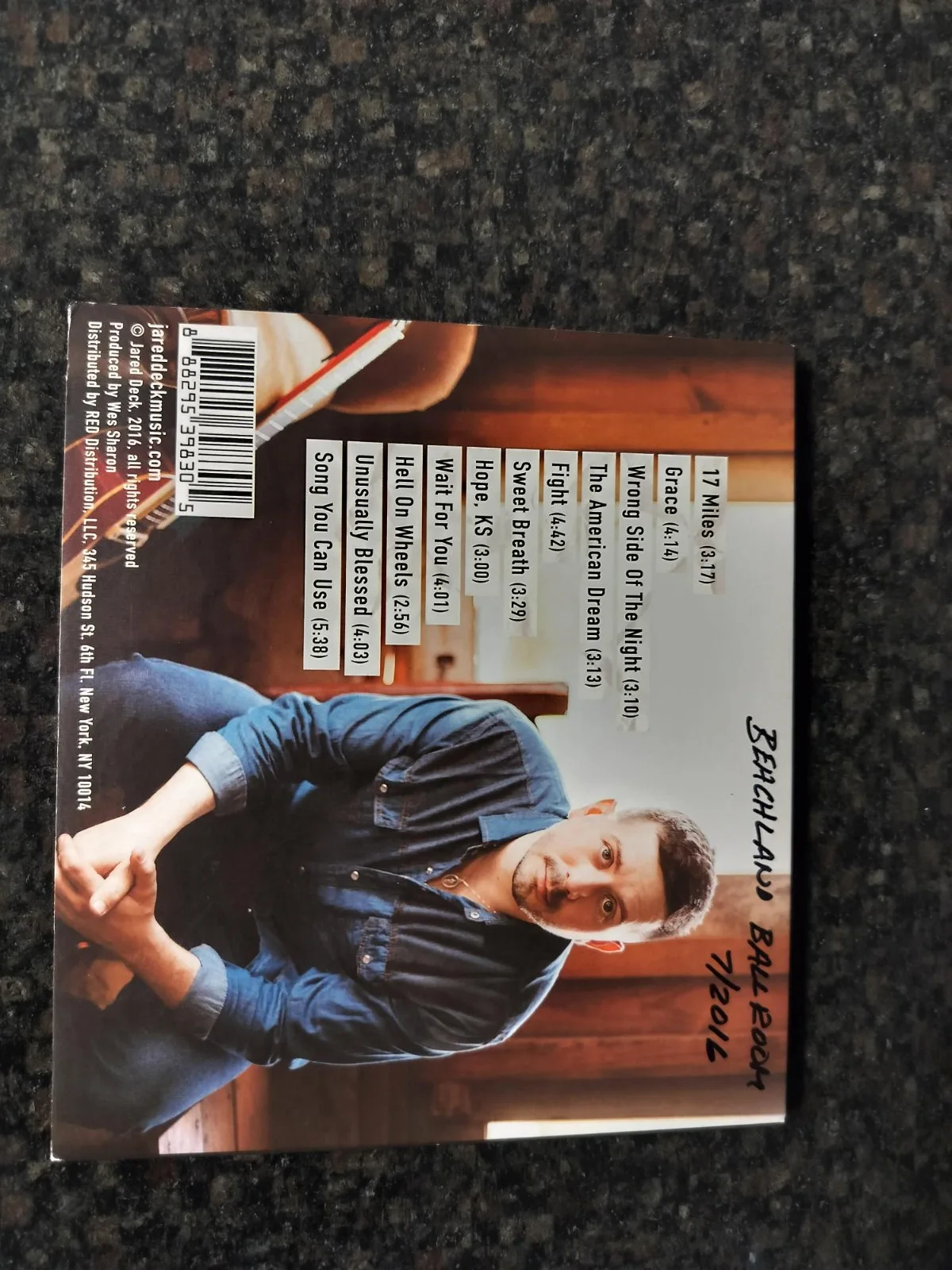Jared Deck signed CD, image 2