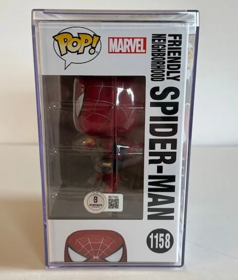 Andrew Garfield — Andrew Garfield Signed Spider-Man Funko Pop #1158 Beckett COA w/Hard Case, image 2
