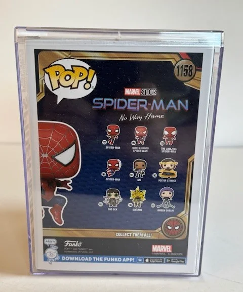Andrew Garfield — Andrew Garfield Signed Spider-Man Funko Pop #1158 Beckett COA w/Hard Case, image 3