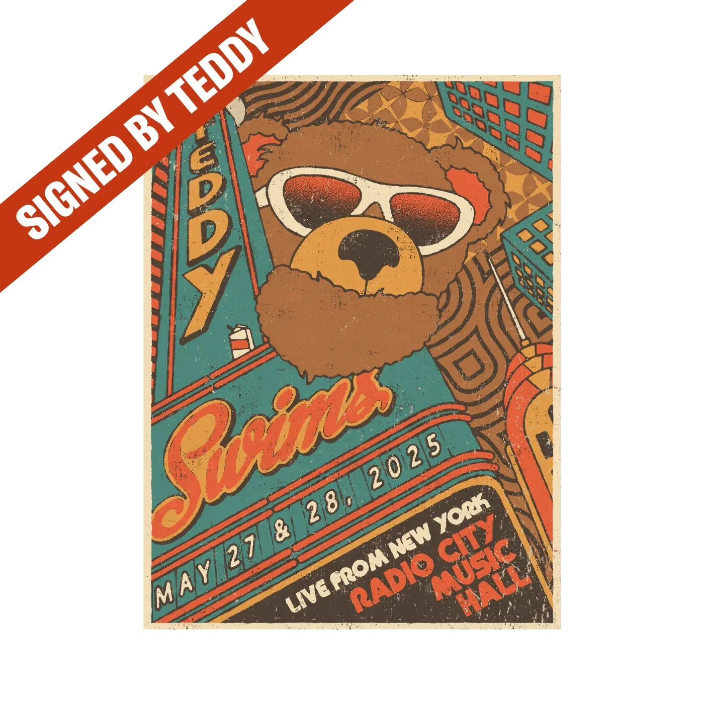 TEDDY SWIMS — TEDDY SWIMS Signed NEW YORK CONCERT MOSTER RADIO CITY MUSIC HALL