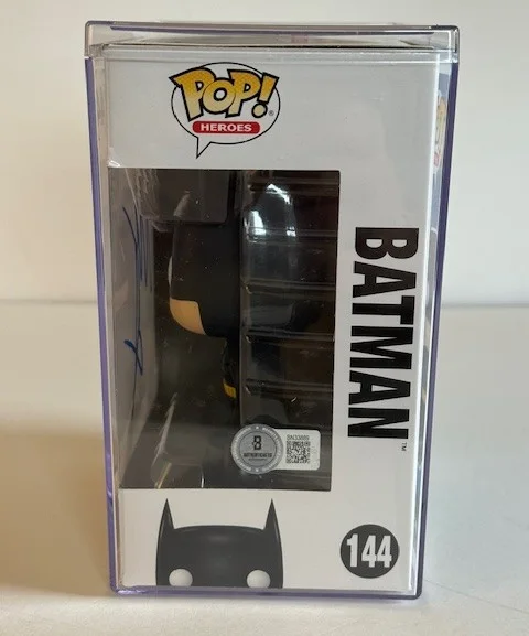 Christian Bale Signed Batman Dark Knight Funko Pop #144 Beckett COA w/ Hard Case, image 2