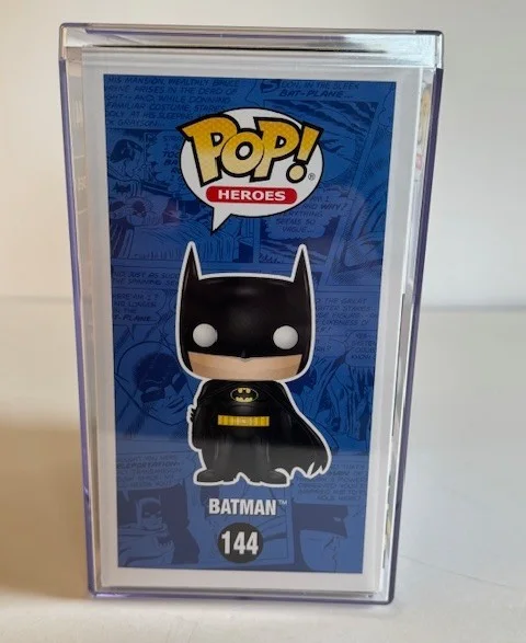 Christian Bale Signed Batman Dark Knight Funko Pop #144 Beckett COA w/ Hard Case, image 4