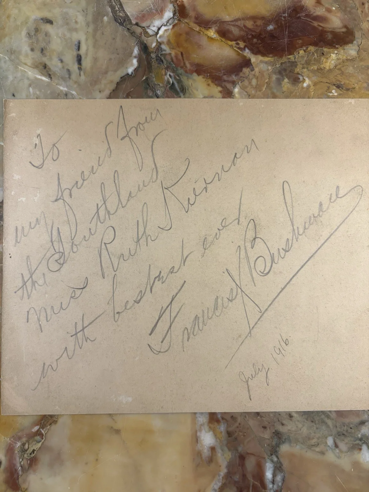 Francis X Bushman Actor Hand Signed Photograph Dated 1916 Hartsook, изображение 4