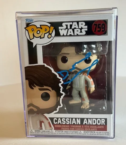 Diego Luna — Diego Luna signed Cassian Andor Star Wars 759 Funko Pop Beckett COA w/Hard Case
