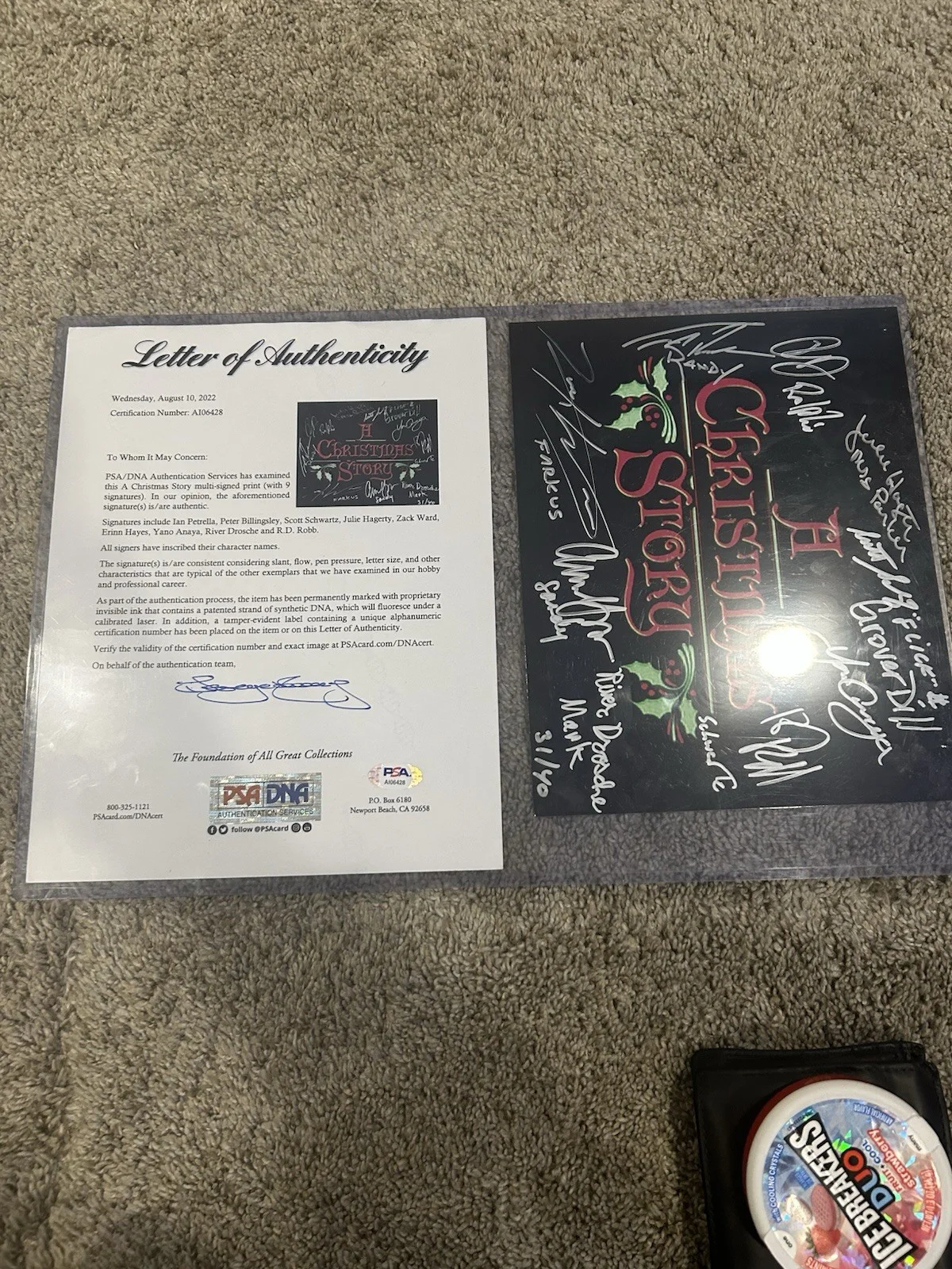 A Christmas Story Cast — A Christmas Story Cast Signed 8x10 Limited Number 31/40 29/40 21/40 22/40 PSA, изображение 3