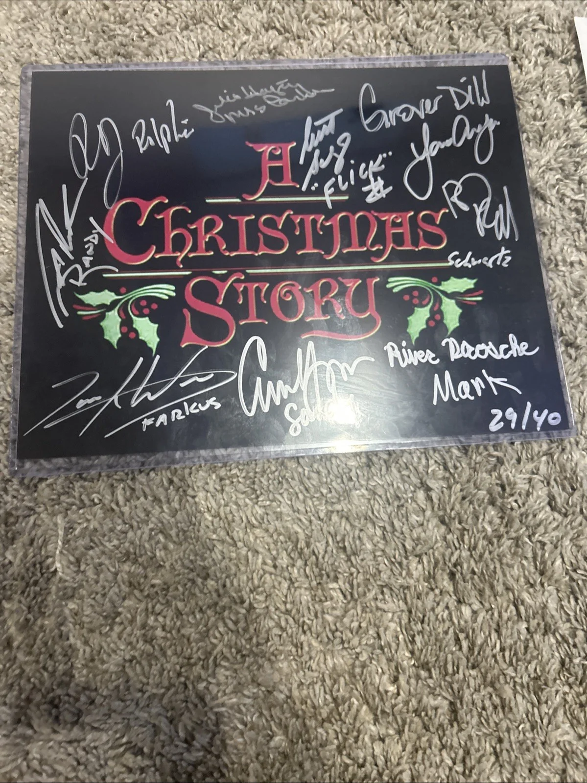 A Christmas Story Cast — A Christmas Story Cast Signed 8x10 Limited Number 31/40 29/40 21/40 22/40 PSA, изображение 4