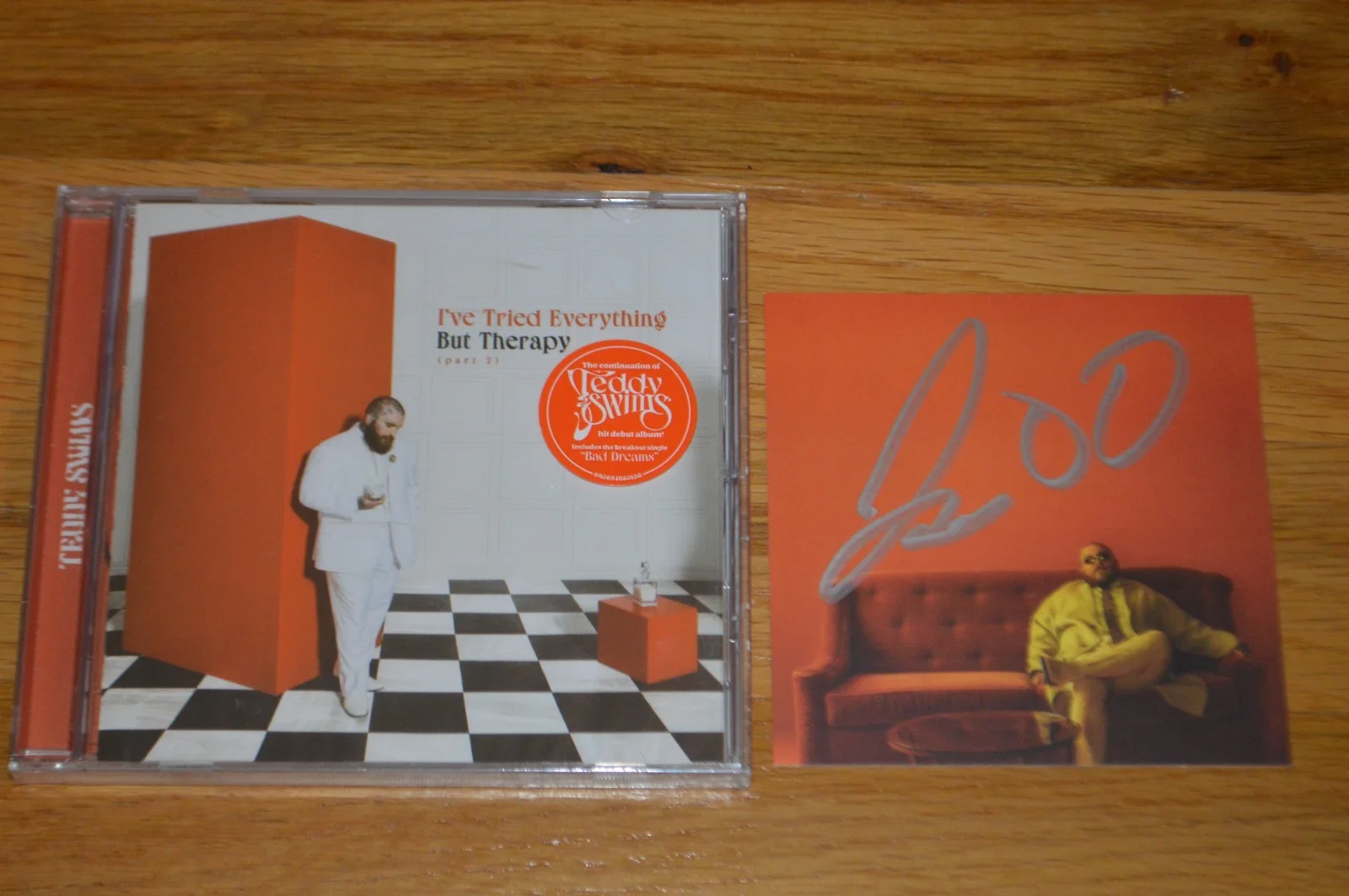 Teddy Swims Autographed "I've Tried Everything But Therapy" CD Insert with COA, image 3