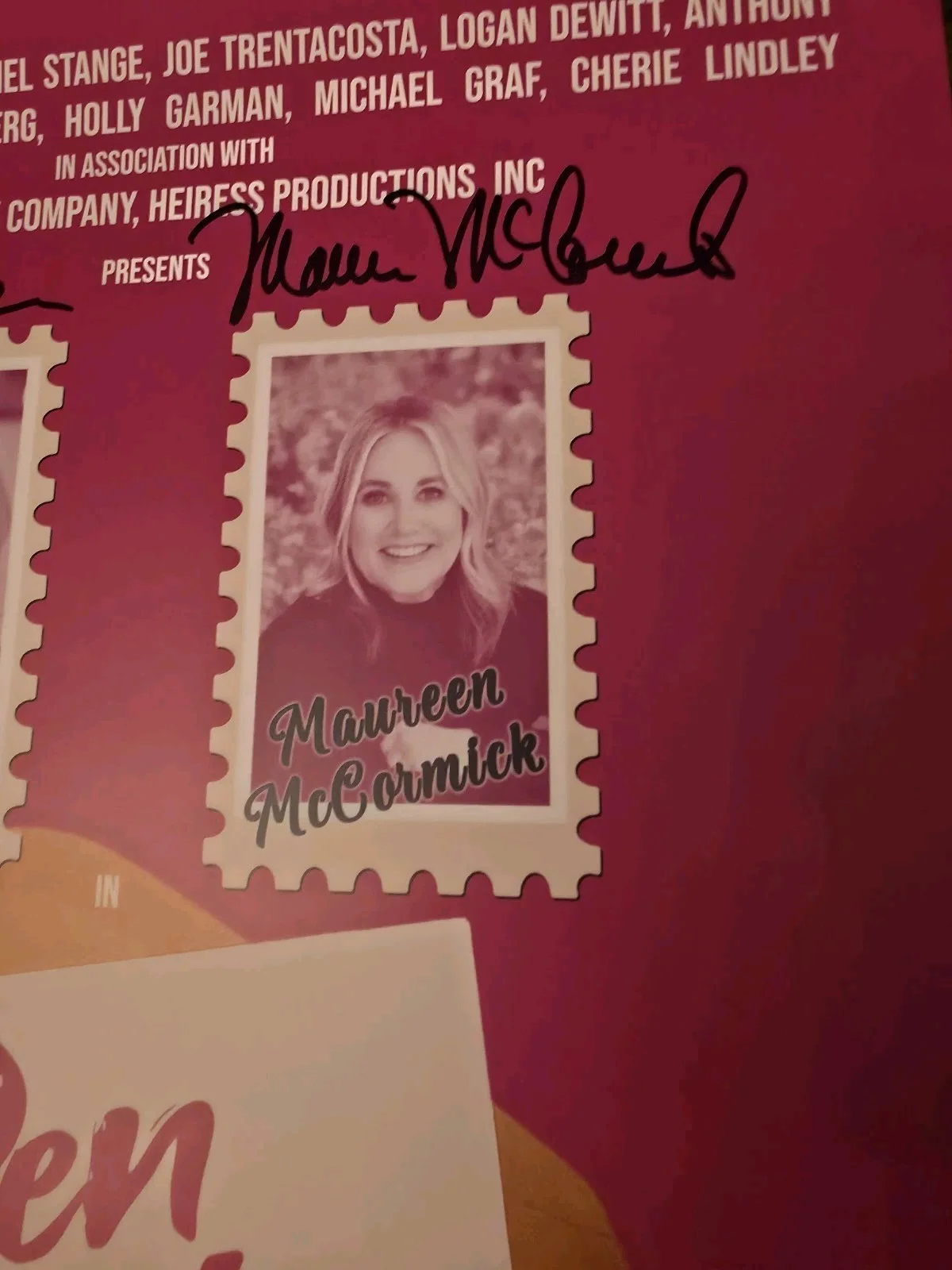Pen Pals Broadway Poster Autographed Maureen McCormick & Sharon Lawrence & Tote, image 3