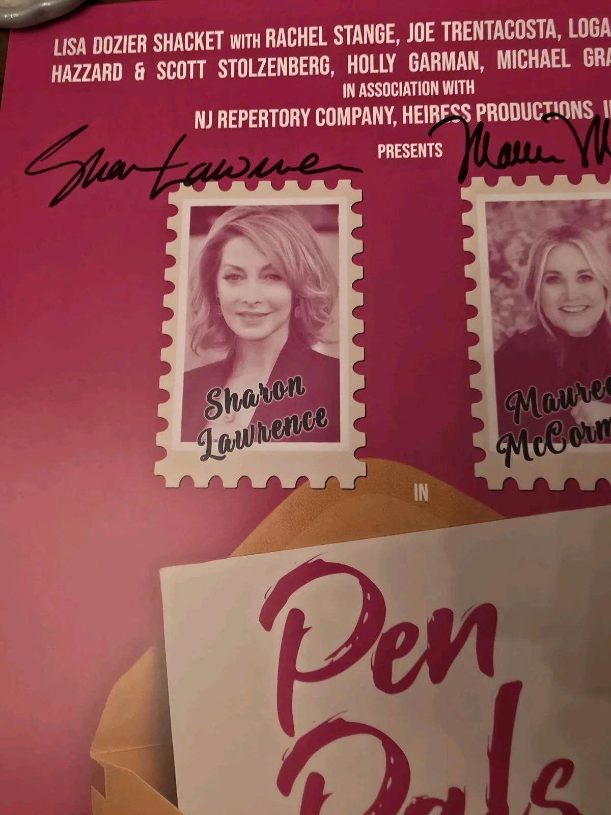 Pen Pals Broadway Poster Autographed Maureen McCormick & Sharon Lawrence & Tote, image 4