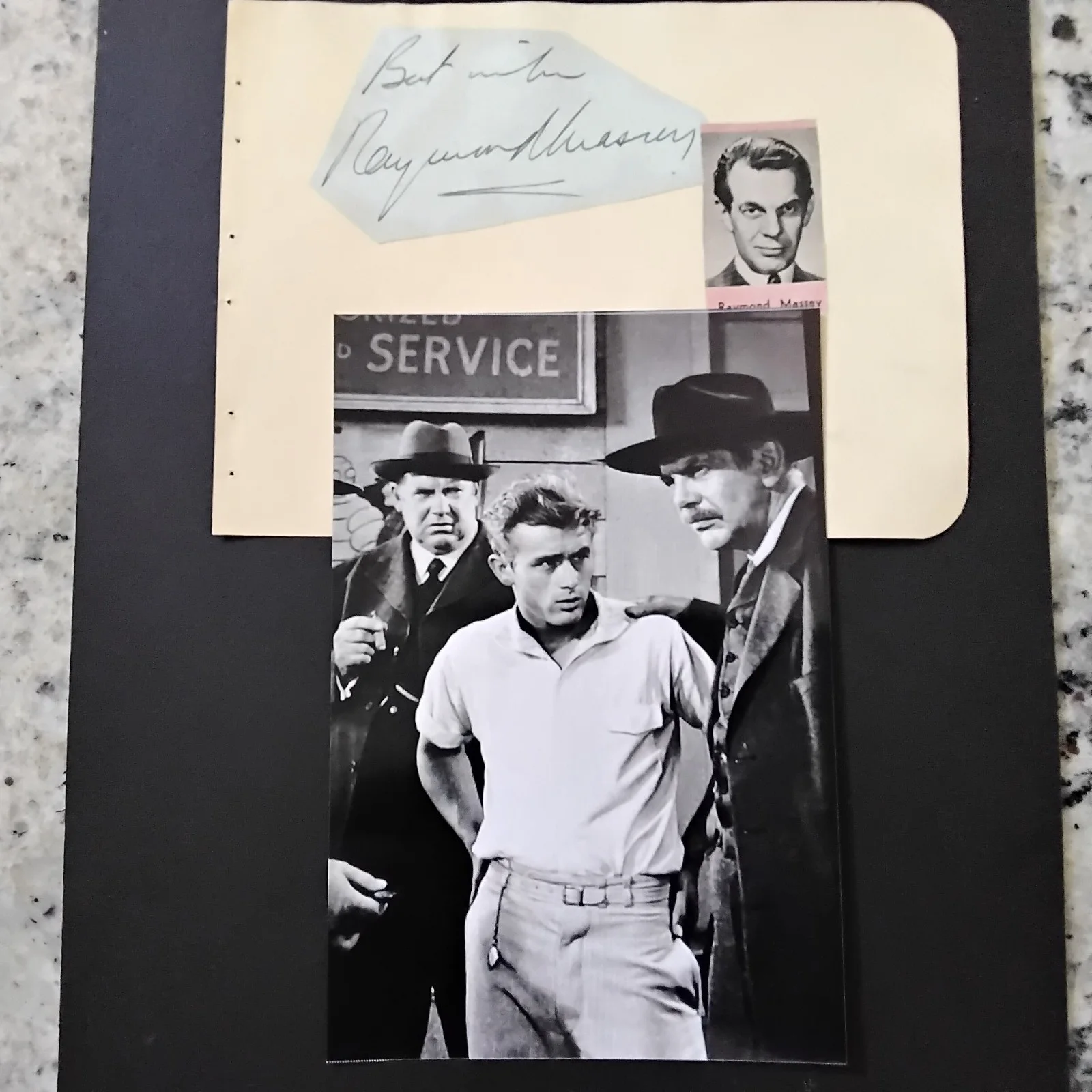 Raymond Massey SIGNED Paper Actor Director Lincoln Doctor Kildare East of Eden, изображение 2