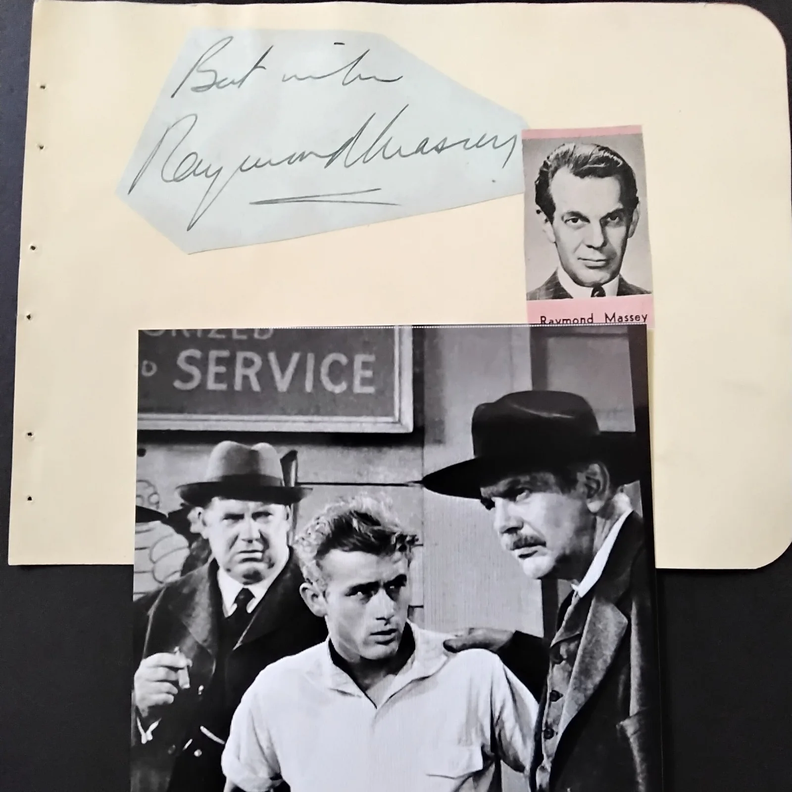 Raymond Massey SIGNED Paper Actor Director Lincoln Doctor Kildare East of Eden, изображение 3