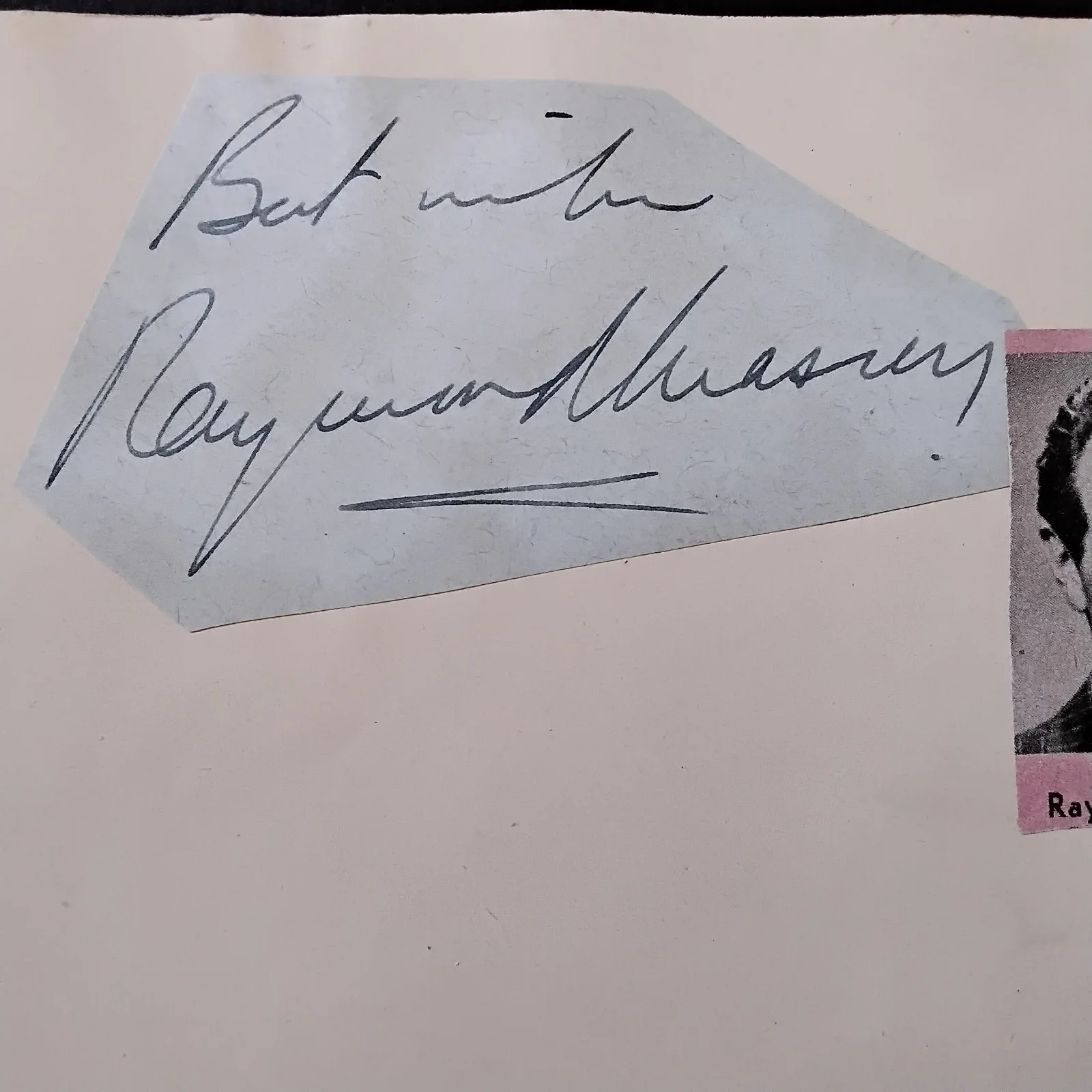 Raymond Massey SIGNED Paper Actor Director Lincoln Doctor Kildare East of Eden, изображение 4