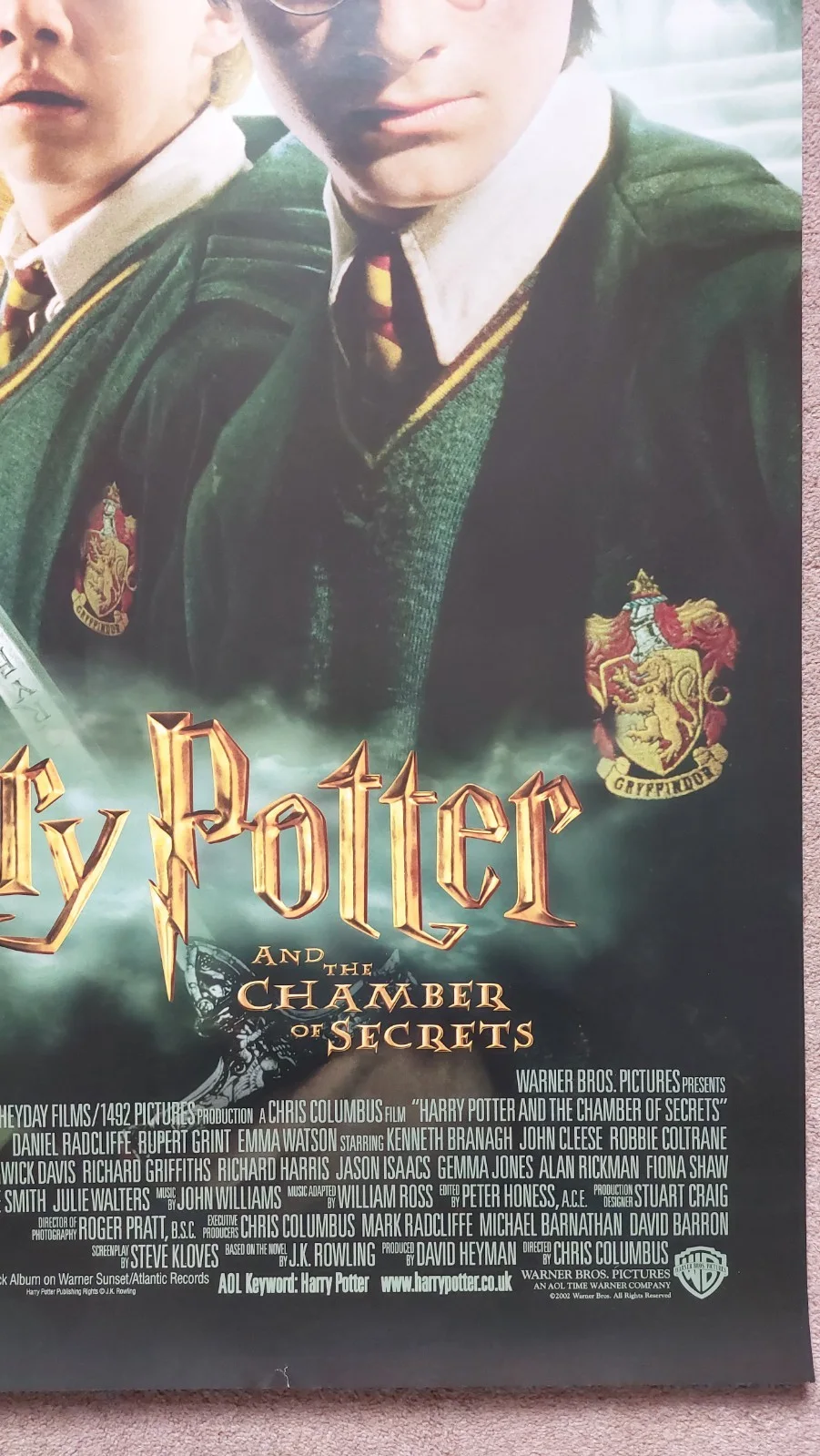 Harry Potter & the Chamber of Secrets Original US One Sheet Poster, image 4