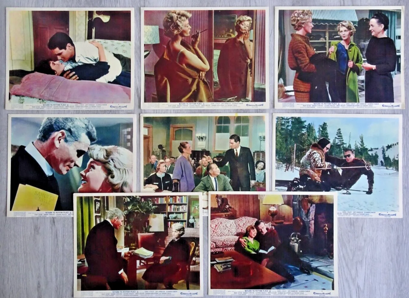 Return to Peyton Place Lobby Card x8 Carol Lynley Jeff Chandler 1961, изображение 2