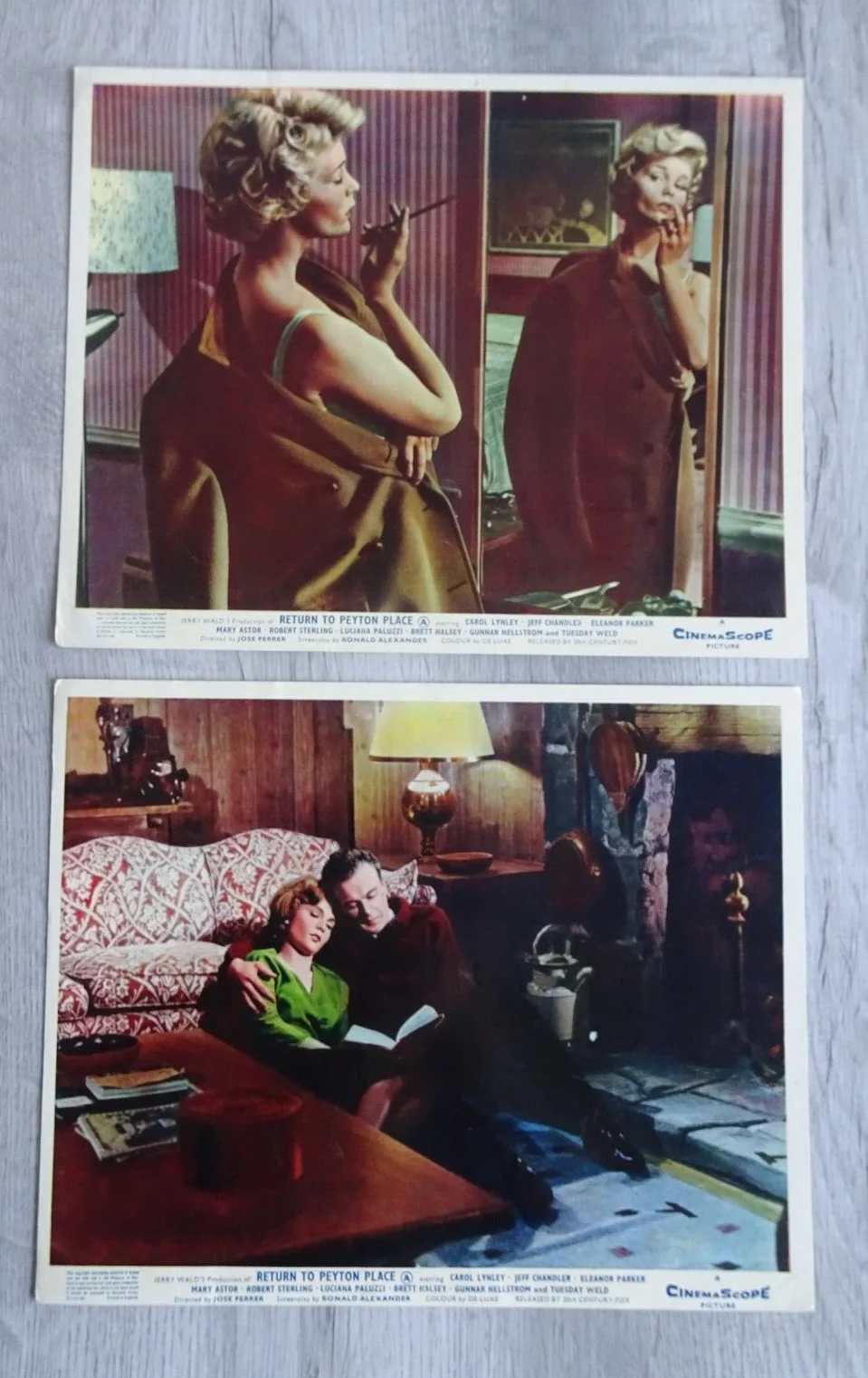 Return to Peyton Place Lobby Card x8 Carol Lynley Jeff Chandler 1961, изображение 3