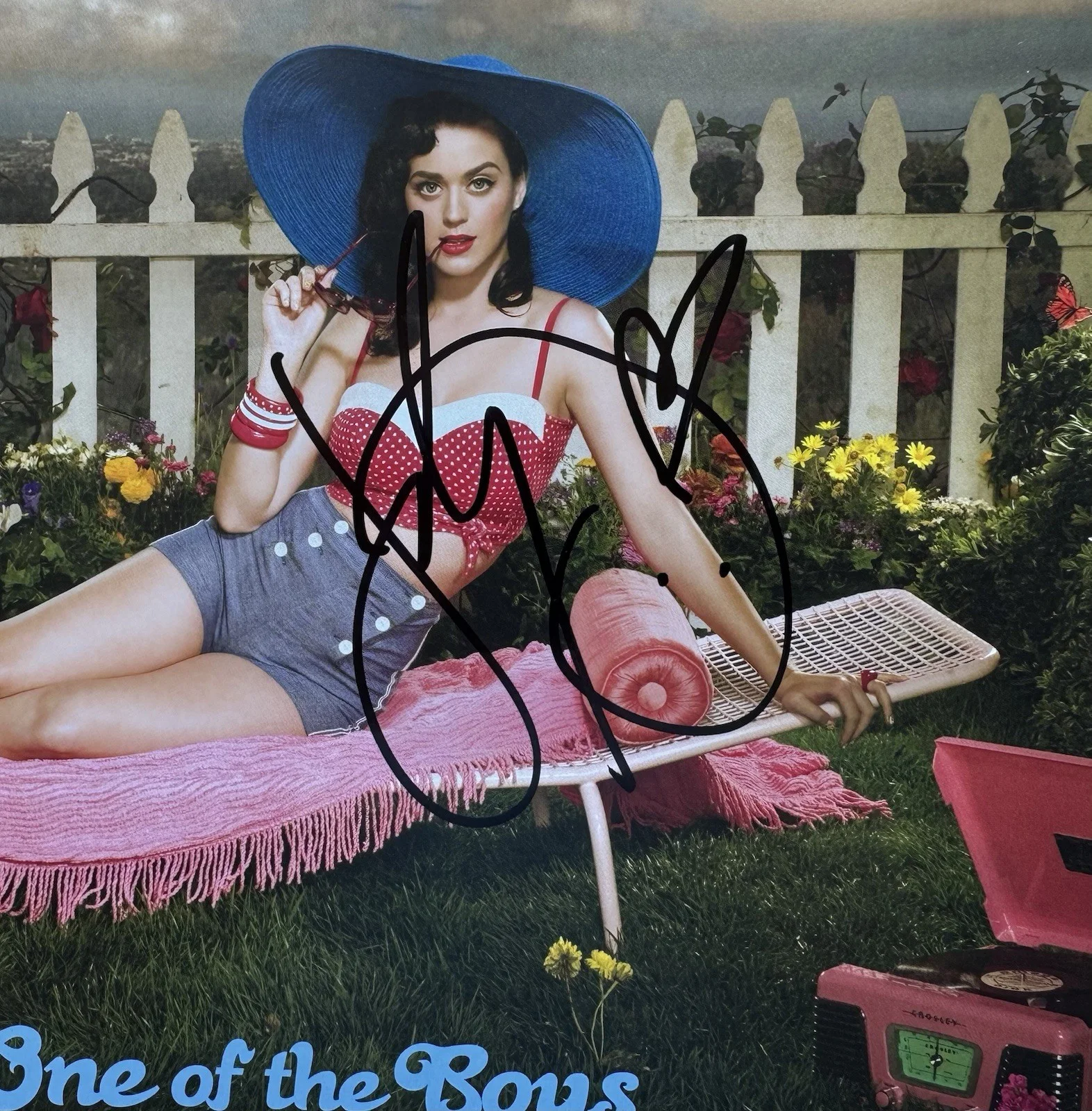 KATY PERRY HAND SIGNED AUTOGRAPHED 'ONE OF THE BOYS' VINYL ALBUM LP WITH JSA COA, изображение 3