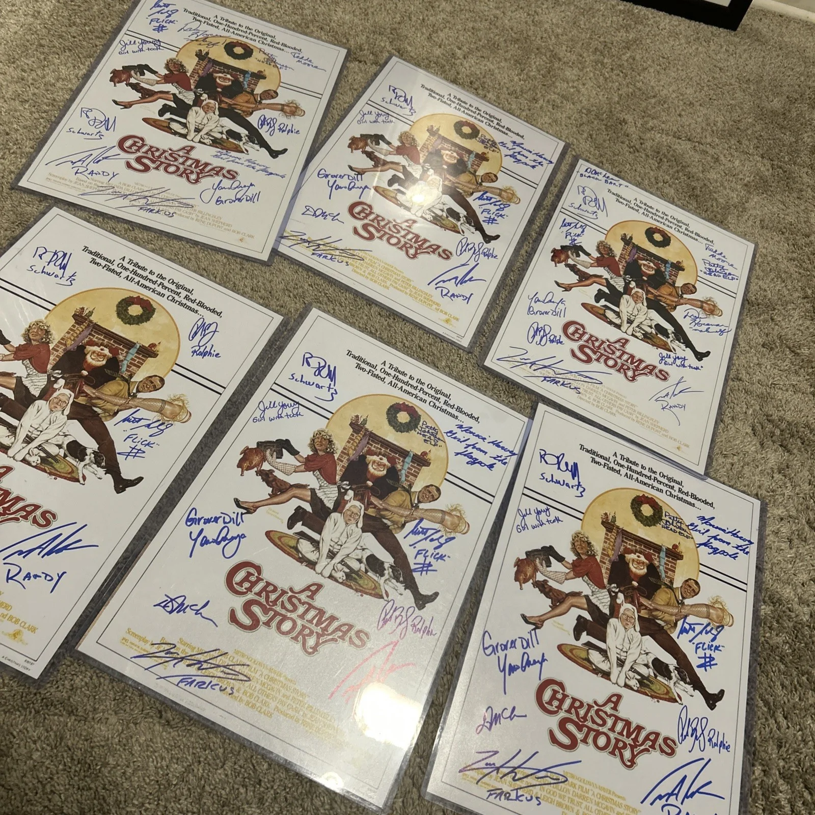 Christmas Story Cast — Christmas Story Autographed Movie Mini Poster 11x17 Cast Signed 6 Total Photos, изображение 2