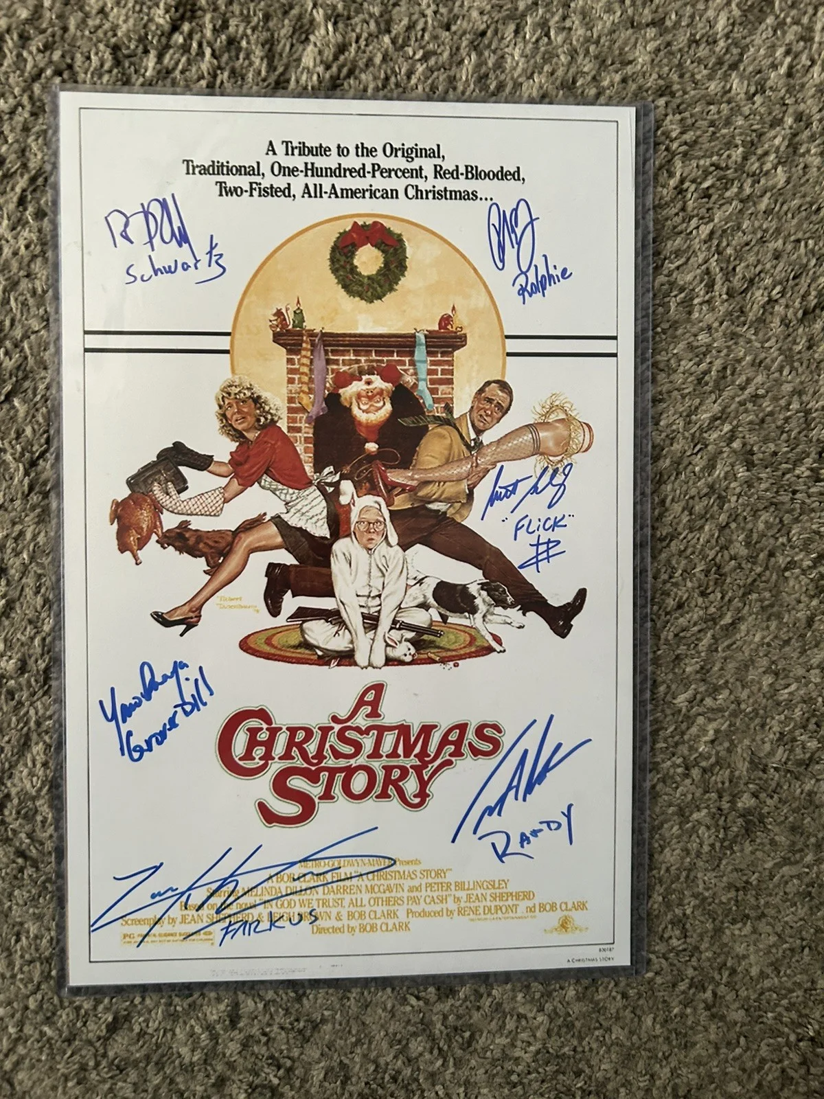 Christmas Story Cast — Christmas Story Autographed Movie Mini Poster 11x17 Cast Signed 6 Total Photos, изображение 3