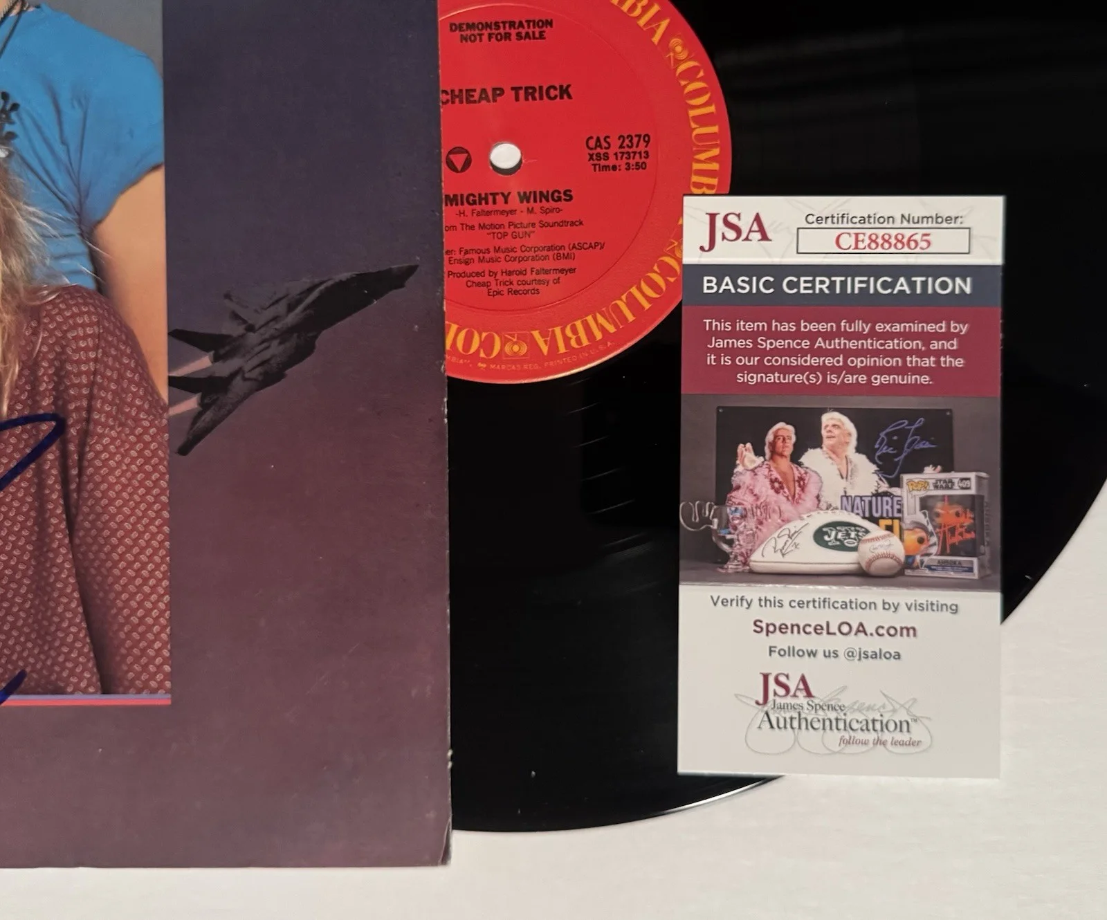 CHEAP TRICK ROBIN, RICK & TOM HAND SIGNED AUTOGRAPHED VINYL ALBUM LP W/ JSA COA, изображение 2