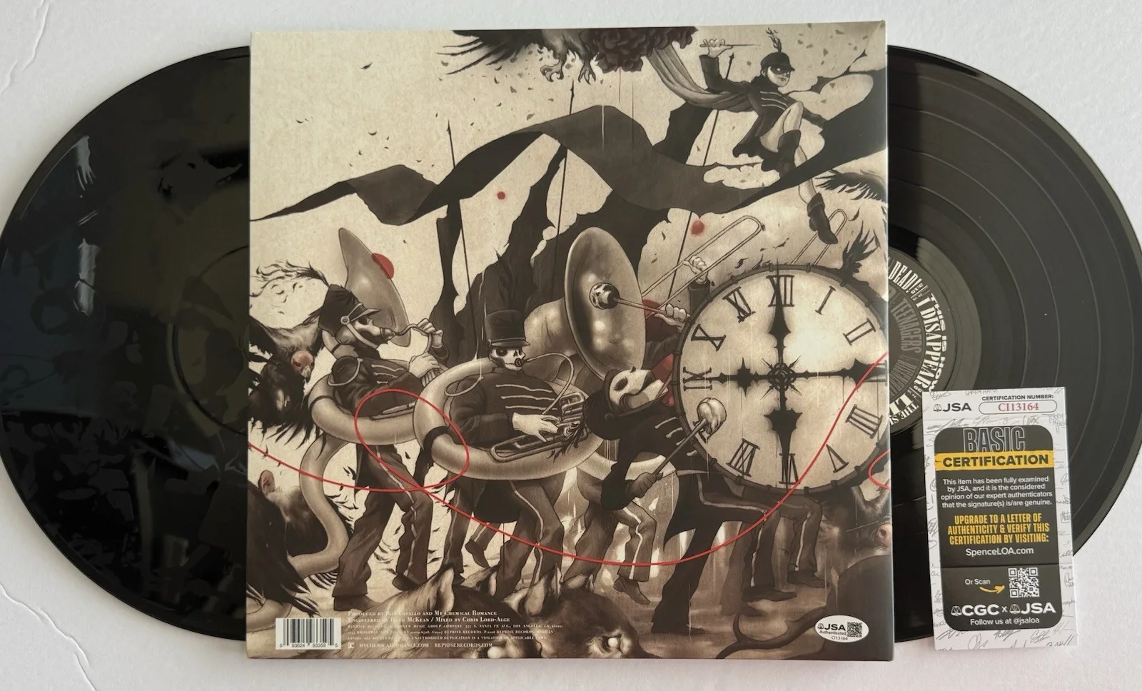 FRANK IERO SIGNED AUTOGRAPHED "THE BLACK PARADE" VINYL ALBUM LP +JSA COA., image 5