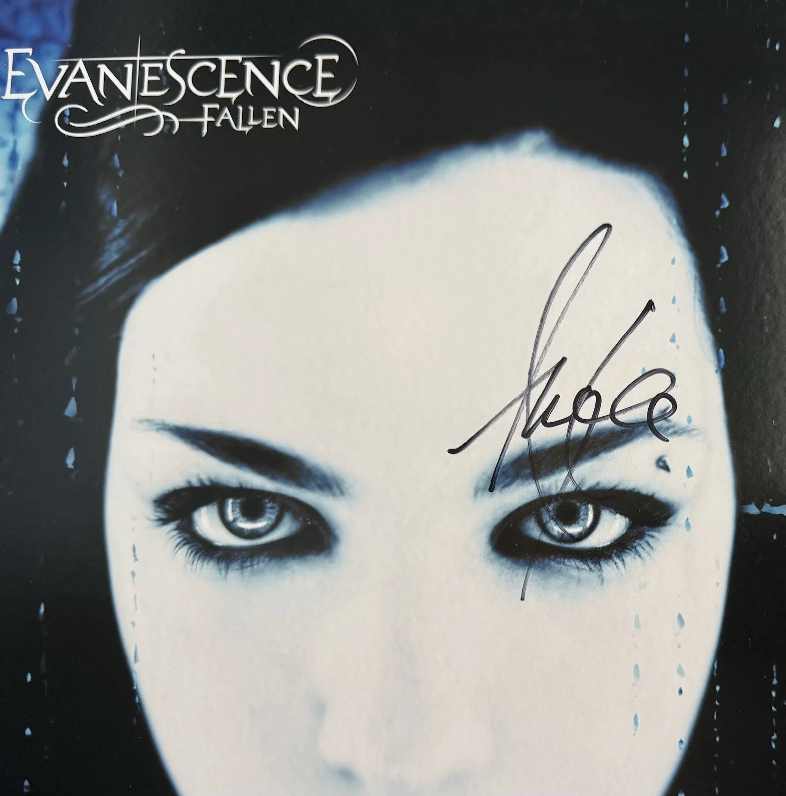 AMY LEE HAND SIGNED EVANESCENCE VINYL AUTOGRAPHED "THE FALLEN" WITH JSA COA., image 3