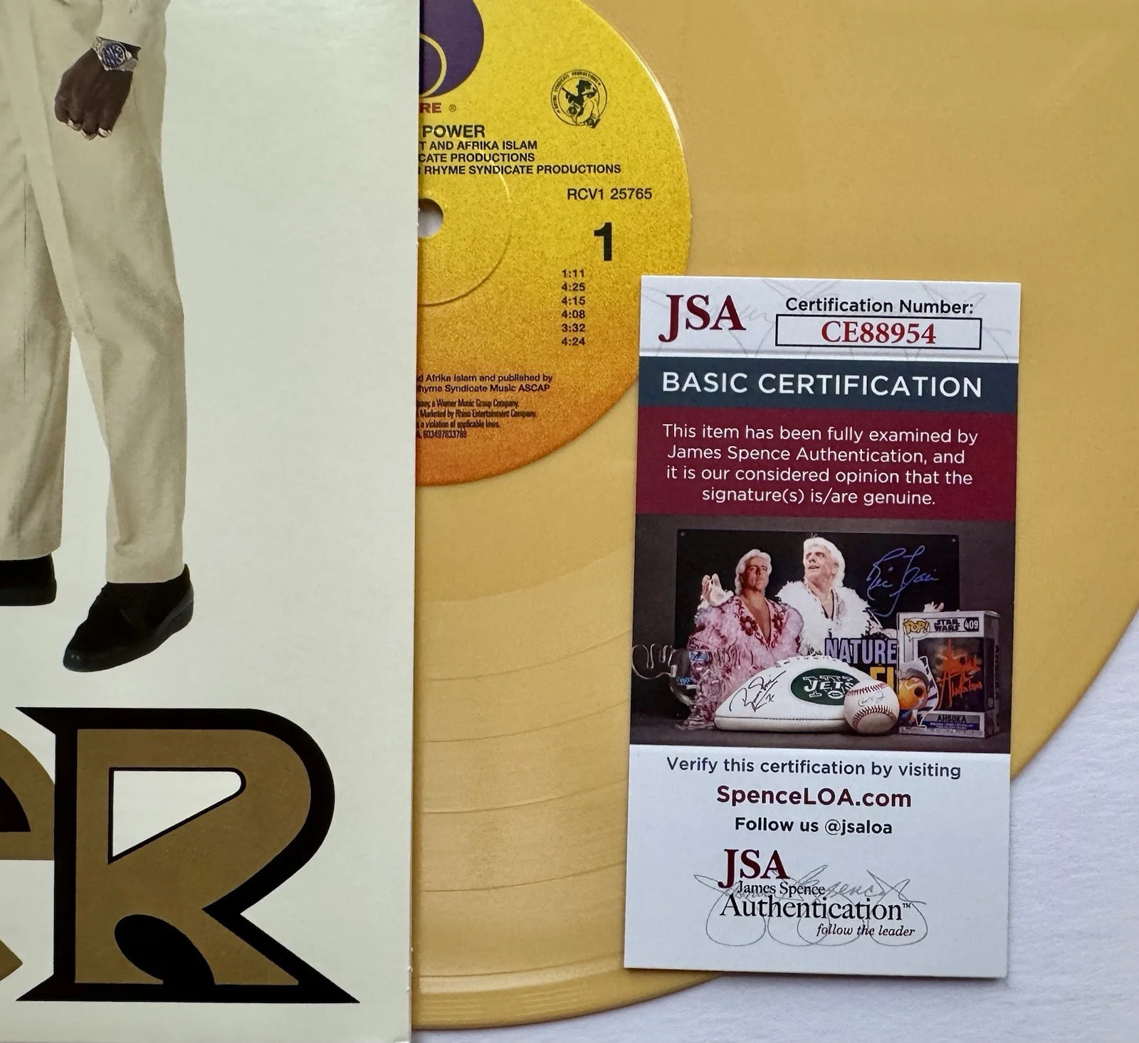 ICE-T HAND SIGNED AUTOGRAPHED "POWER" VINYL ALBUM LP +JSA COA., изображение 2