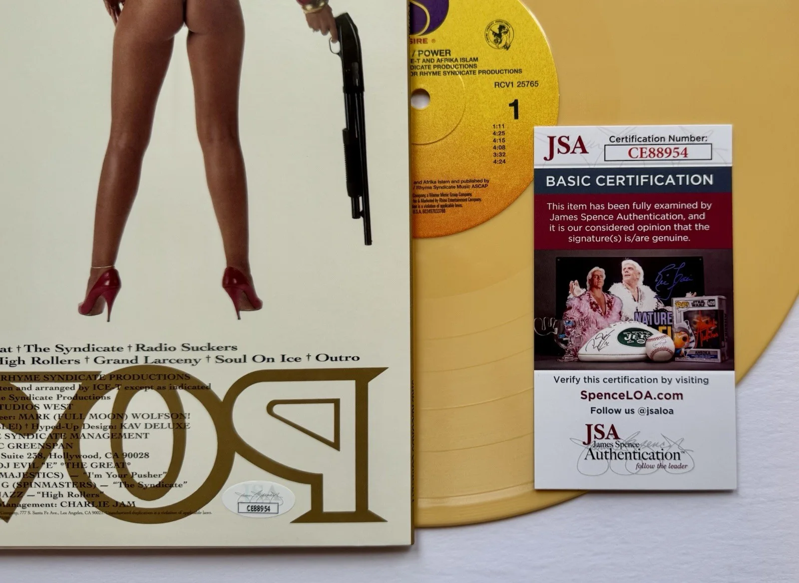ICE-T HAND SIGNED AUTOGRAPHED "POWER" VINYL ALBUM LP +JSA COA., изображение 5