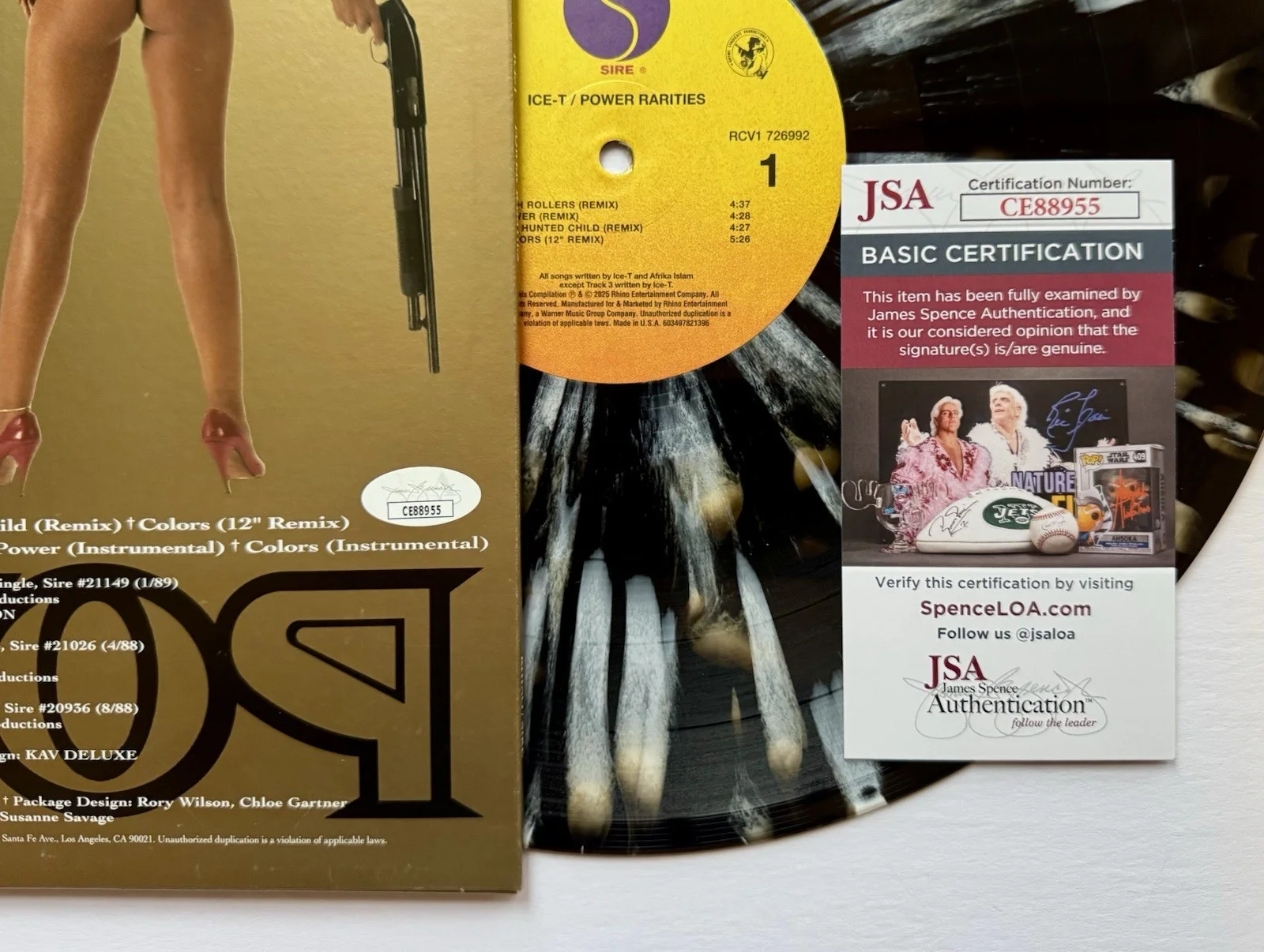 ICE-T HAND SIGNED AUTOGRAPHED "POWER" GOLD COVER VINYL ALBUM LP +JSA COA., image 5