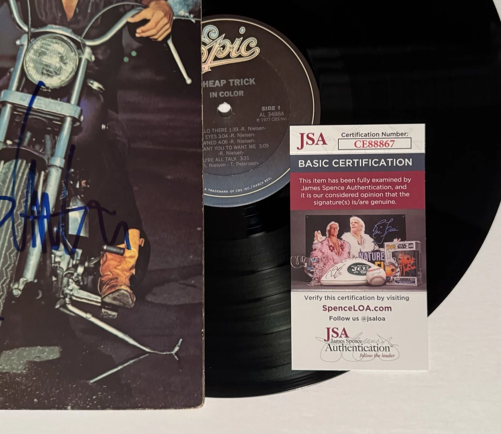 CHEAP TRICK ROBIN, RICK & TOM HAND SIGNED AUTOGRAPHED VINYL ALBUM LP +JSA COA.., изображение 2